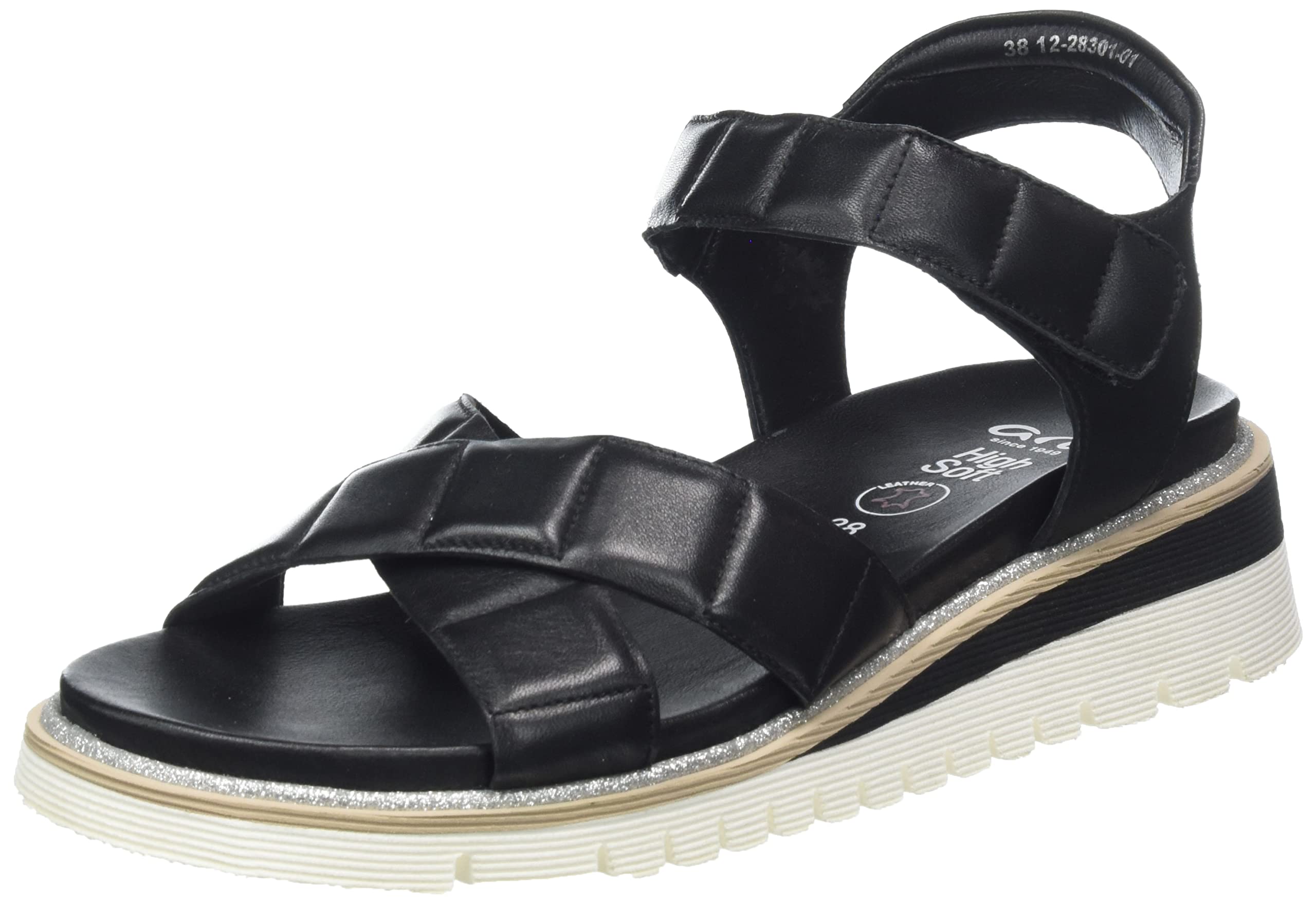 ARA Women's Kent Sandal, black, 8.5 UK
