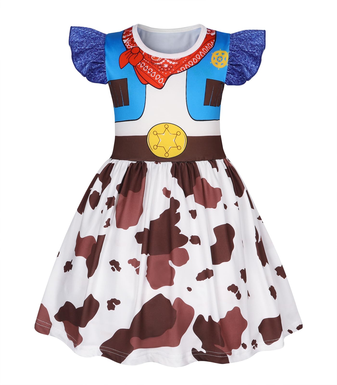 AmzBarley Princess Costume for Girls Halloween Outfit Kids Dress Up Clothes Age 1-10 Years Birthday Party Gifts — view 10