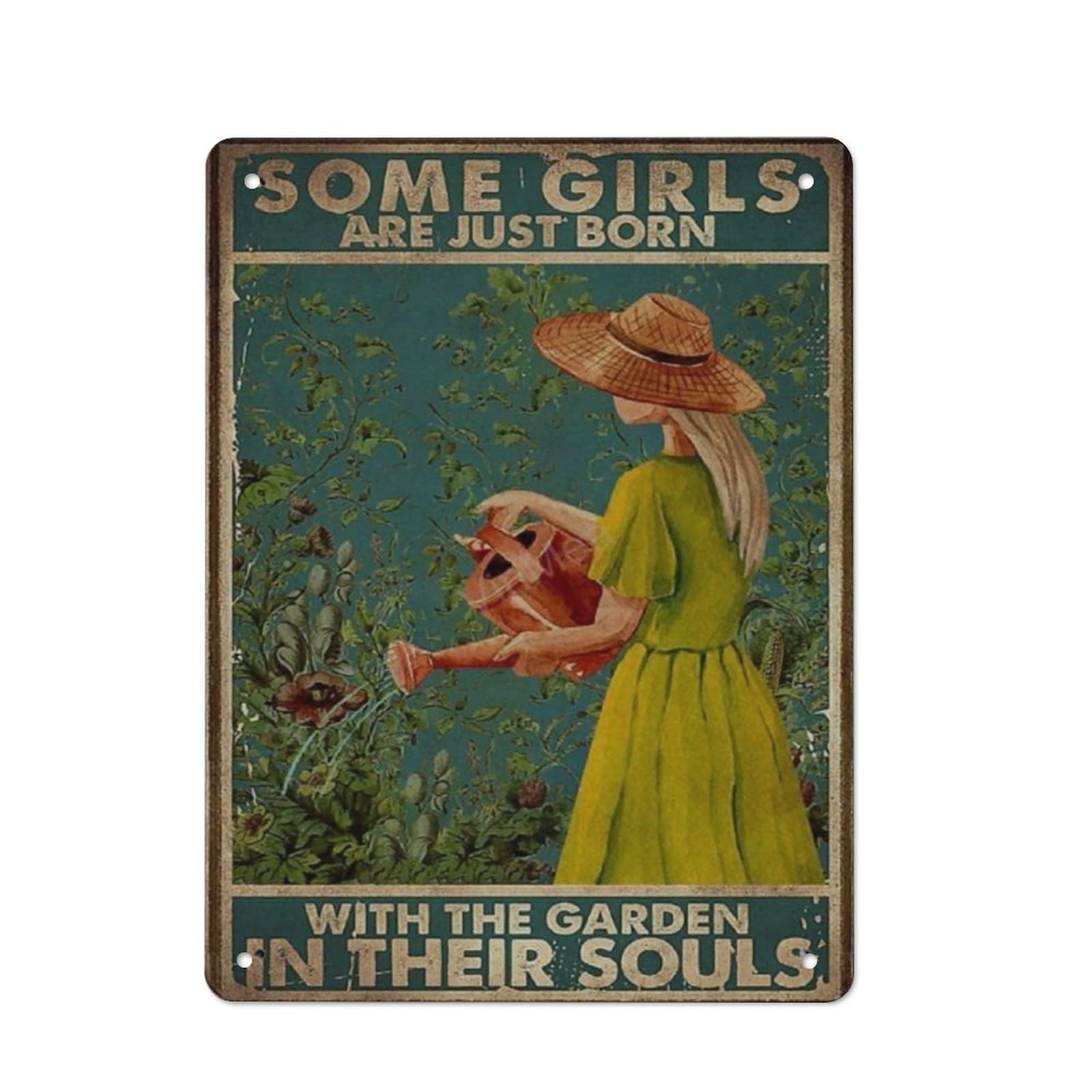 AOOEDM Garden Metal Tin Sign for Home Bar Pub Kitchen Wall Art Deocr Man Cave Vintage Metal Sign Poster Plaque Signs Quotes Sign