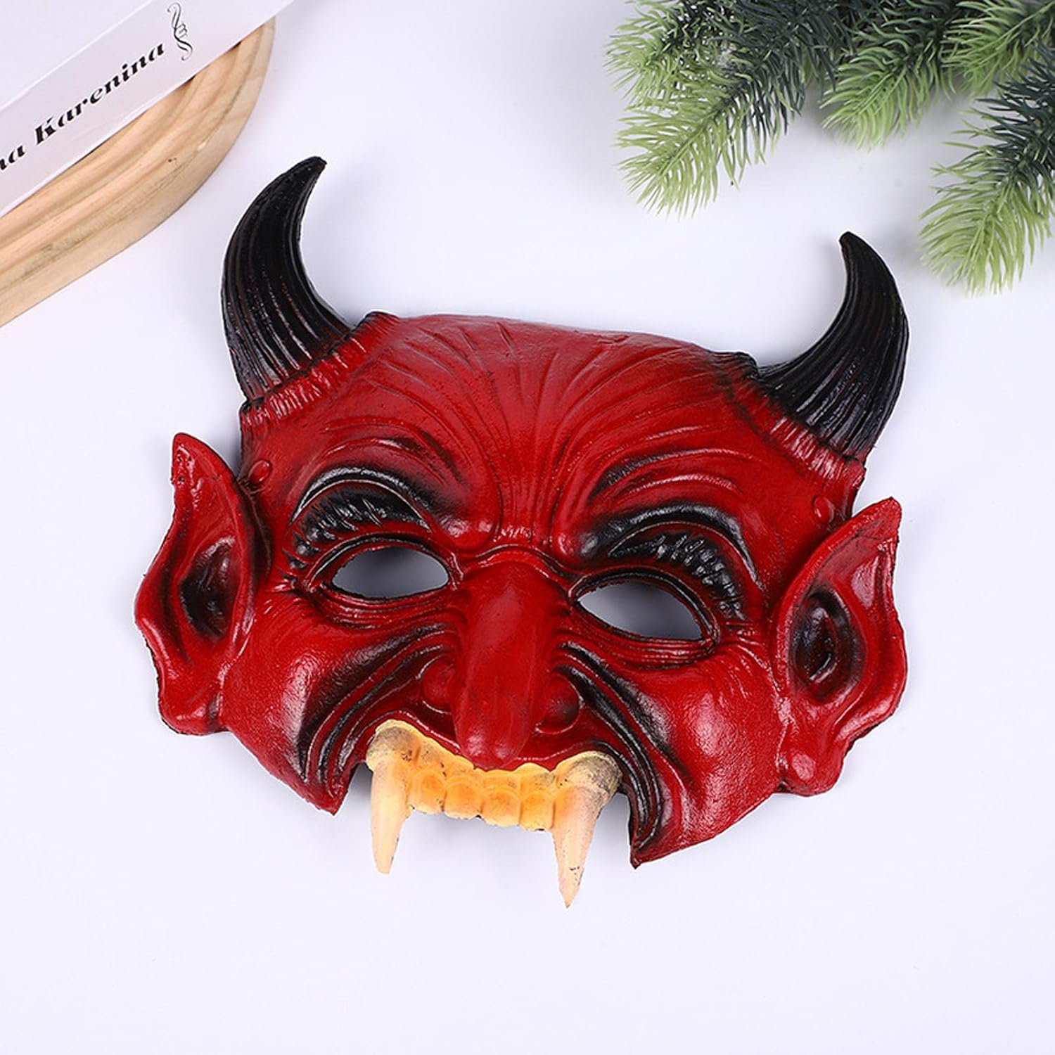 Soochat Demon Mask Devil Mask Monster Masks Scary Half Face Masks for Cosplay Halloween Masquerade Monster Costume Party Accessories - Image 7