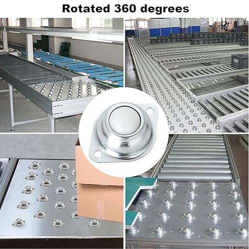 Miniatura 6 de Rodillos de rodamientos de bolas de 1 pulgada, transferencia de bolas silenciadas de nailon, rueda universal de 360°, rodamientos de transferencia
