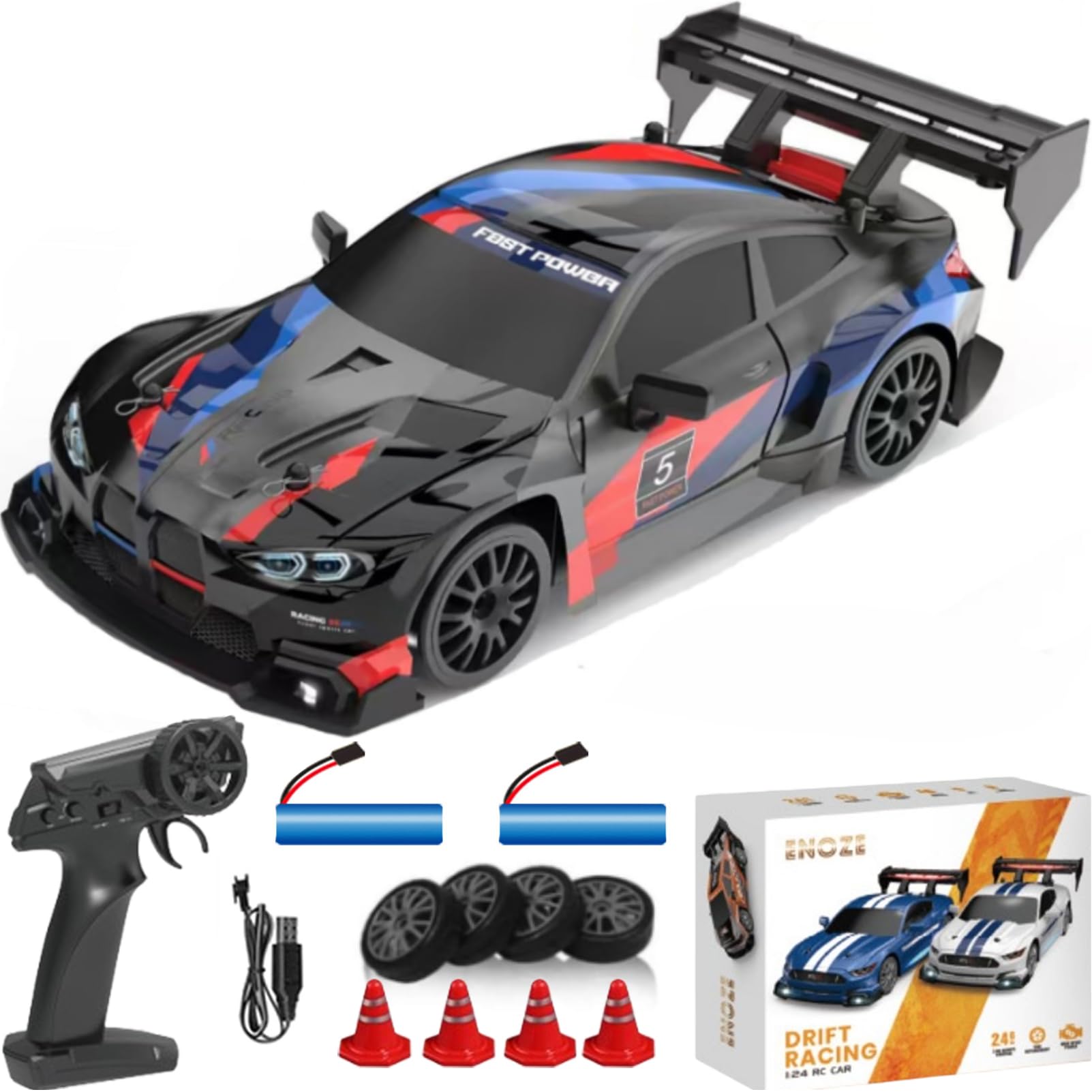 RC Drift Car, 1/24 Scale Mini RC Drift Car, 2.4GHz Remote Control