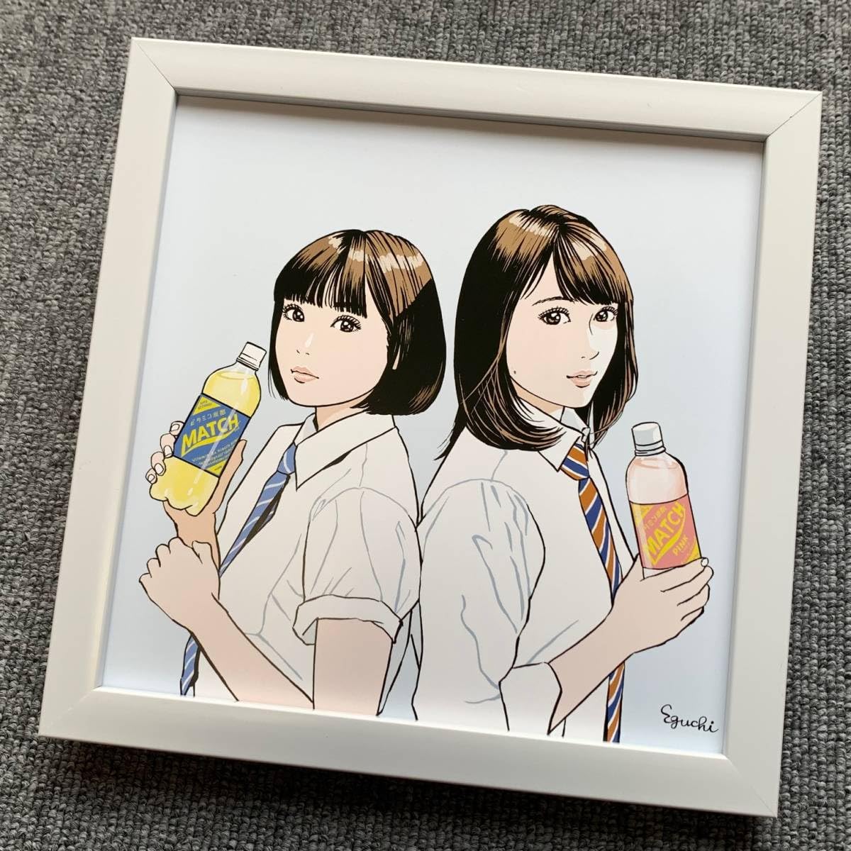 Amazon.co.jp: □江口寿史『MATCH 広瀬アリスすず姉妹』スクエア 20cm