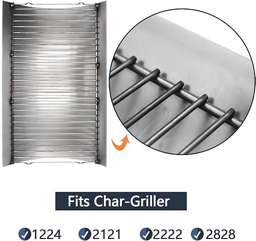 Miniatura 2 de Hongso Sartén de ceniza de 27 pulgadas para parrillas de carbón Chargriller 1224, 1324, 2121, 222, 2727, 2828, 2929, Charbroil 17302056 Pieza de