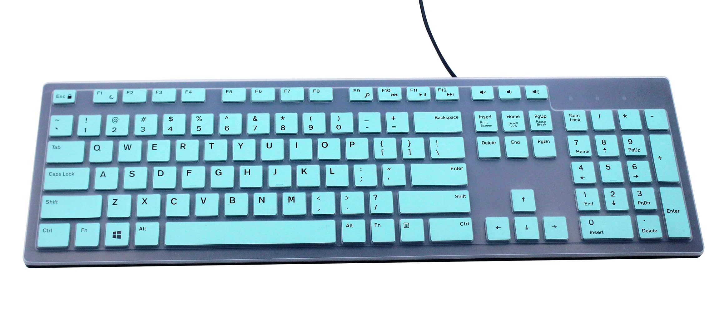 Keyboard Skin Compatible for Dell Inspiron AIO Desktop 24" 27" 5400 5490 7700 7790,Dell KB216 KB216p KB216d Wired Keyboard, Dell KM636 Wireless Keyboard, Dell Optiplex 5250 3050 3240 5460 7450 (Mint)