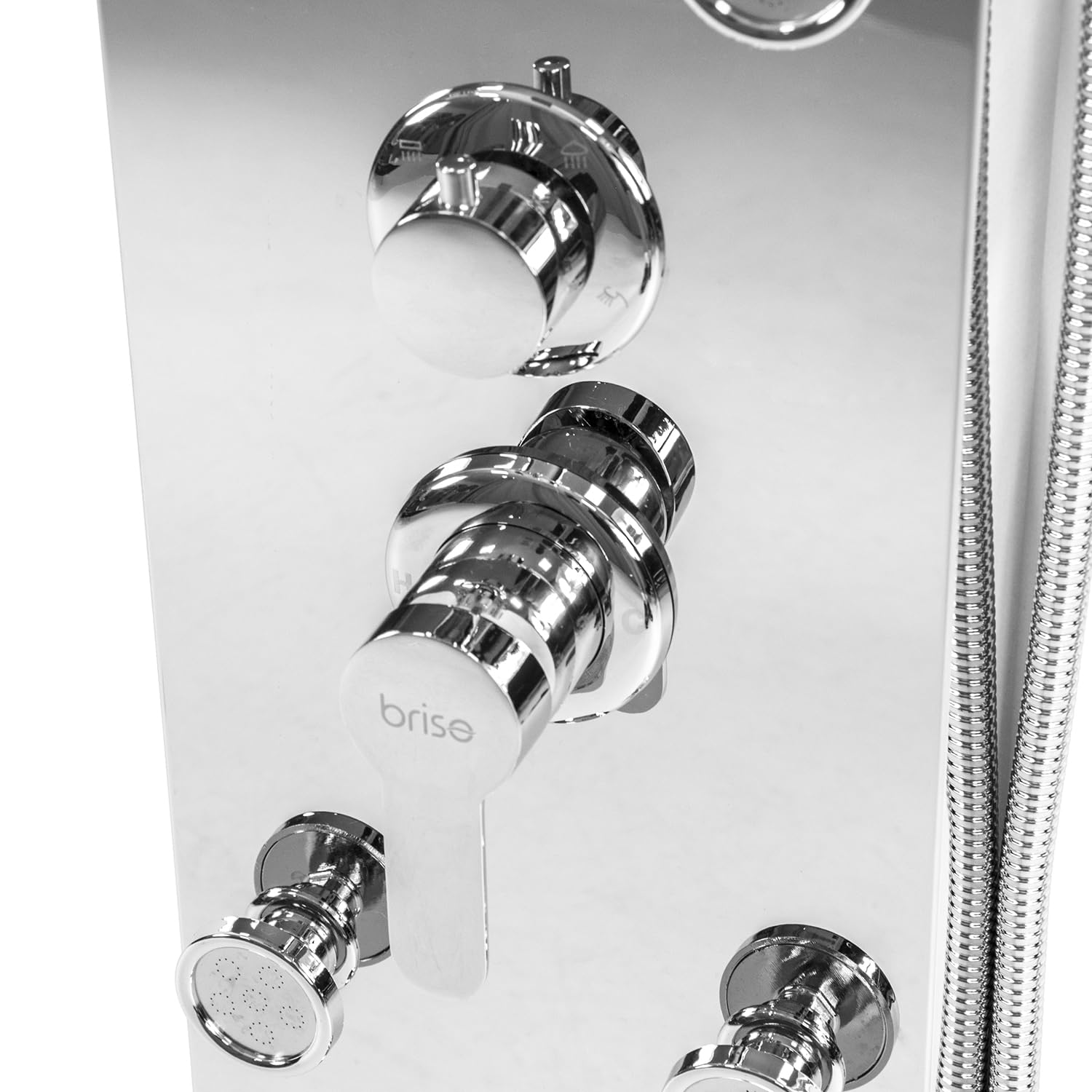 ZOLTA Panel Prysznicowy z Hydromasażem – Zestaw Prysznicowy z Baterią, Deszczownicą i Wylewką, Nowoczesny Panel Natryskowy do Łazienki, Komfortowa Kąpiel SPA w Domu