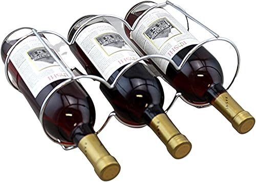 Miniatura 4 de Soporte de botella apilable para vino (plata)