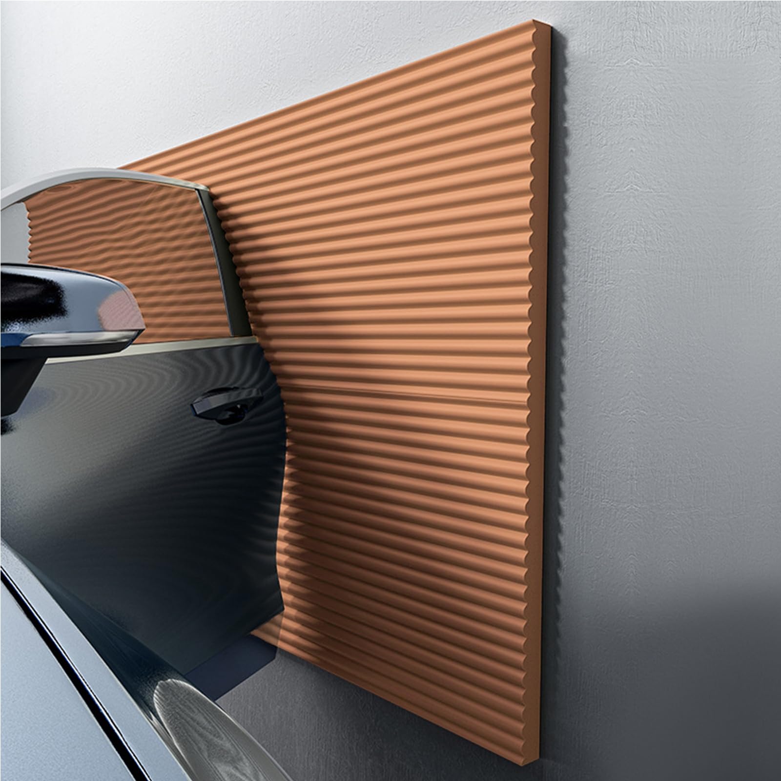 Protector Columnas Garaje, Protector Pared Garaje Autoadhesivos, Protectors Pared Garajes, Protección para Borde de Puerta del Coche Khaki 11.8x78.7in/30x200cm 6PCS
