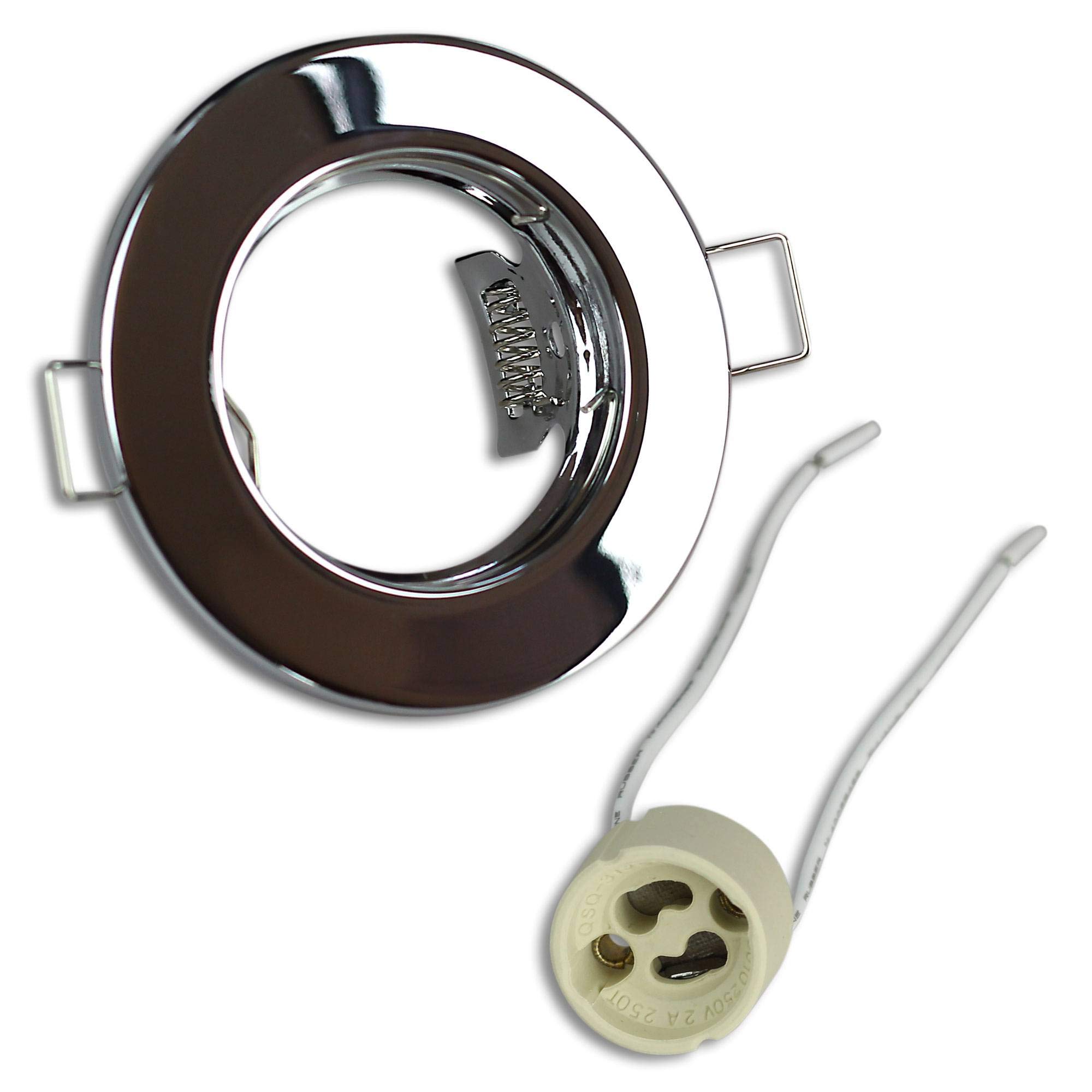 6x Faretto da incasso a LED cromo rotondo 3 watt bianco caldo 230V - luce da incasso GU10 in alluminio di alta qualità - installazione a foro da 55-60mm - soffitto spot - luce