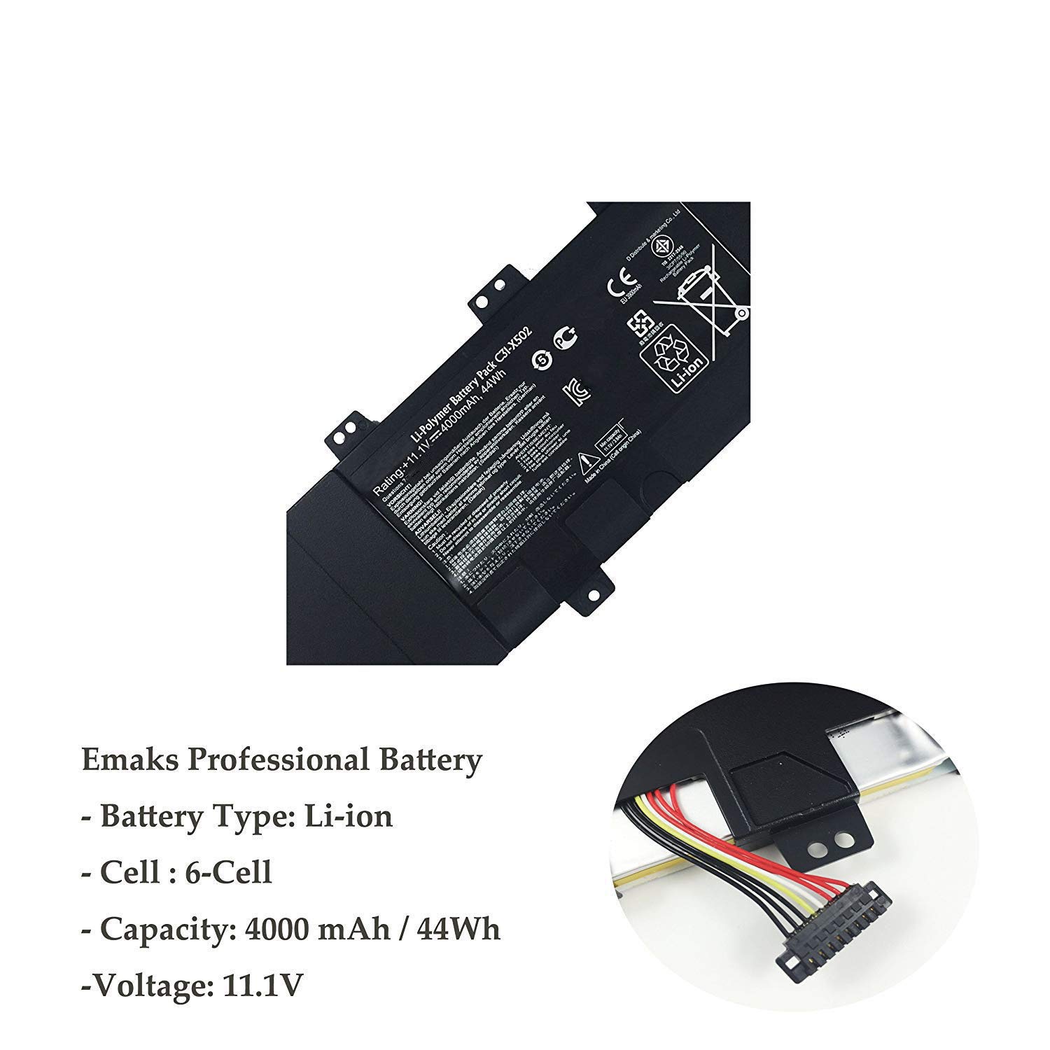 C21-X502 C31-X502 0B200-00320300M bateria do laptopa