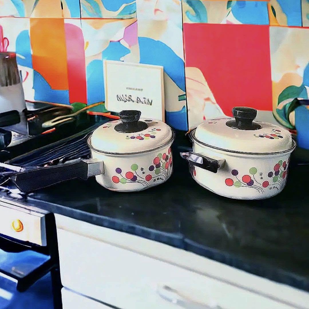 Amazon.co.jp: ホーロー鍋 両手鍋×片手鍋 サニーウェア ポピンズ 昭和