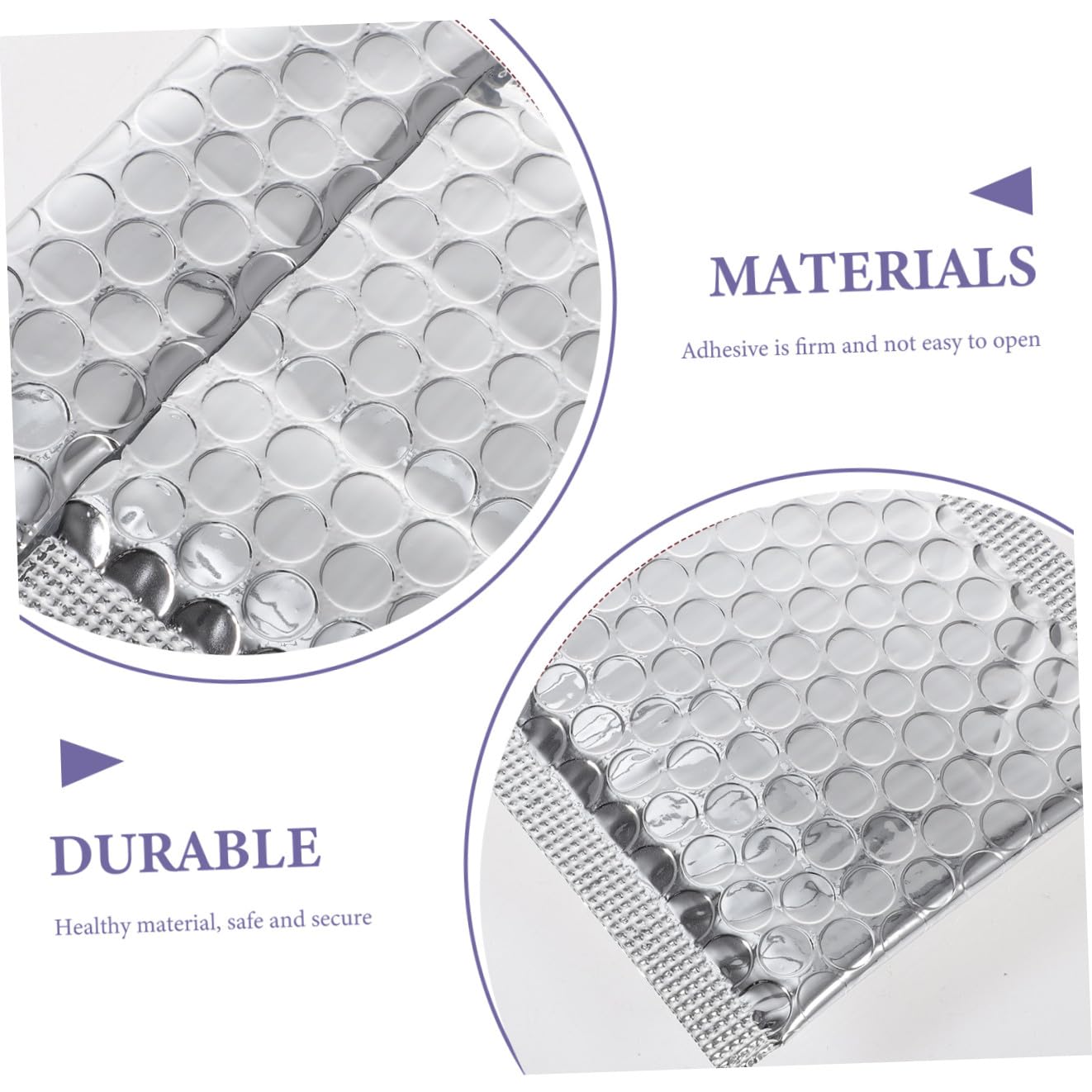 DOITOOL 100 Sobres Acolchados con Lámina Metálica Plata para Envío Autosellados Resistentes Protección Extra, Ideales para Tiendas y Almacenamiento