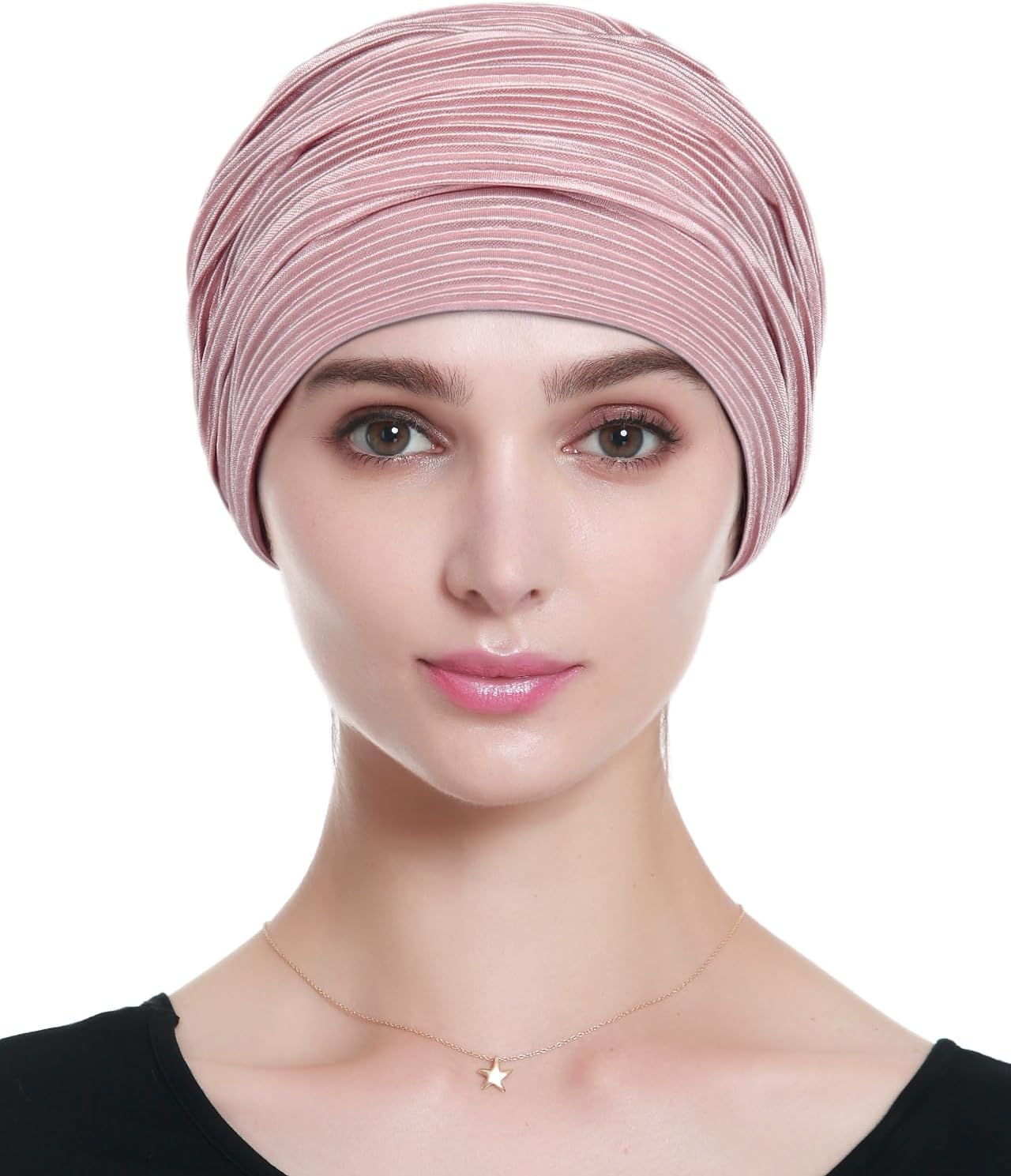 Alnorm Pleated Turban Classy Wraps Gifts Chemo Headwear for Women - Image 3