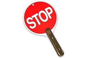 Double-Duty Stop Sign with Sturdily Bolted Handle