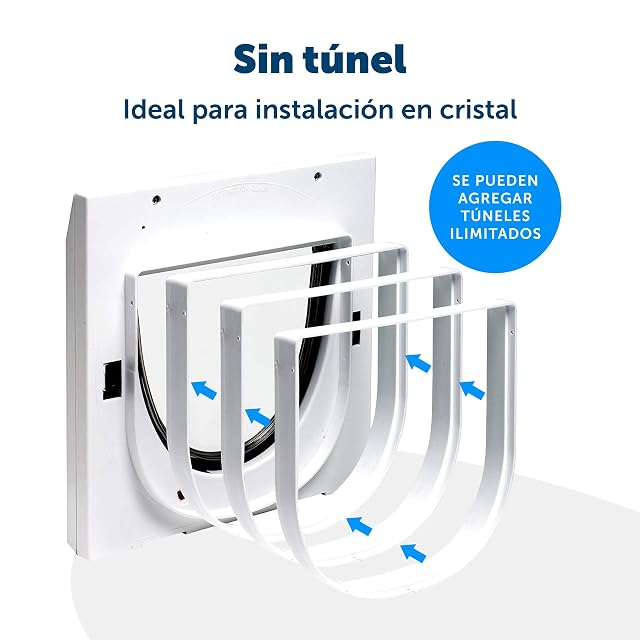Foto 3 de 7 de PetSafe Gatera con 4 Modos de Acceso, Gris, con Túnel