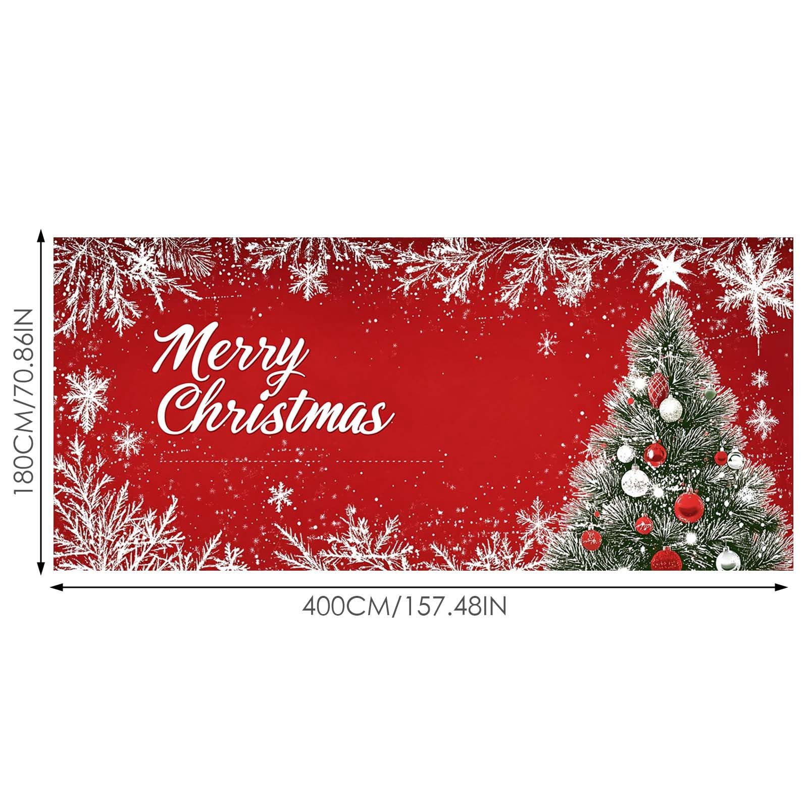 Pancartas de fiesta de Navidad para puerta de garaje, gran cubierta de puerta colgante, decoración de fondo de pared de garaje de Navidad, decoración de vacaciones al aire libre