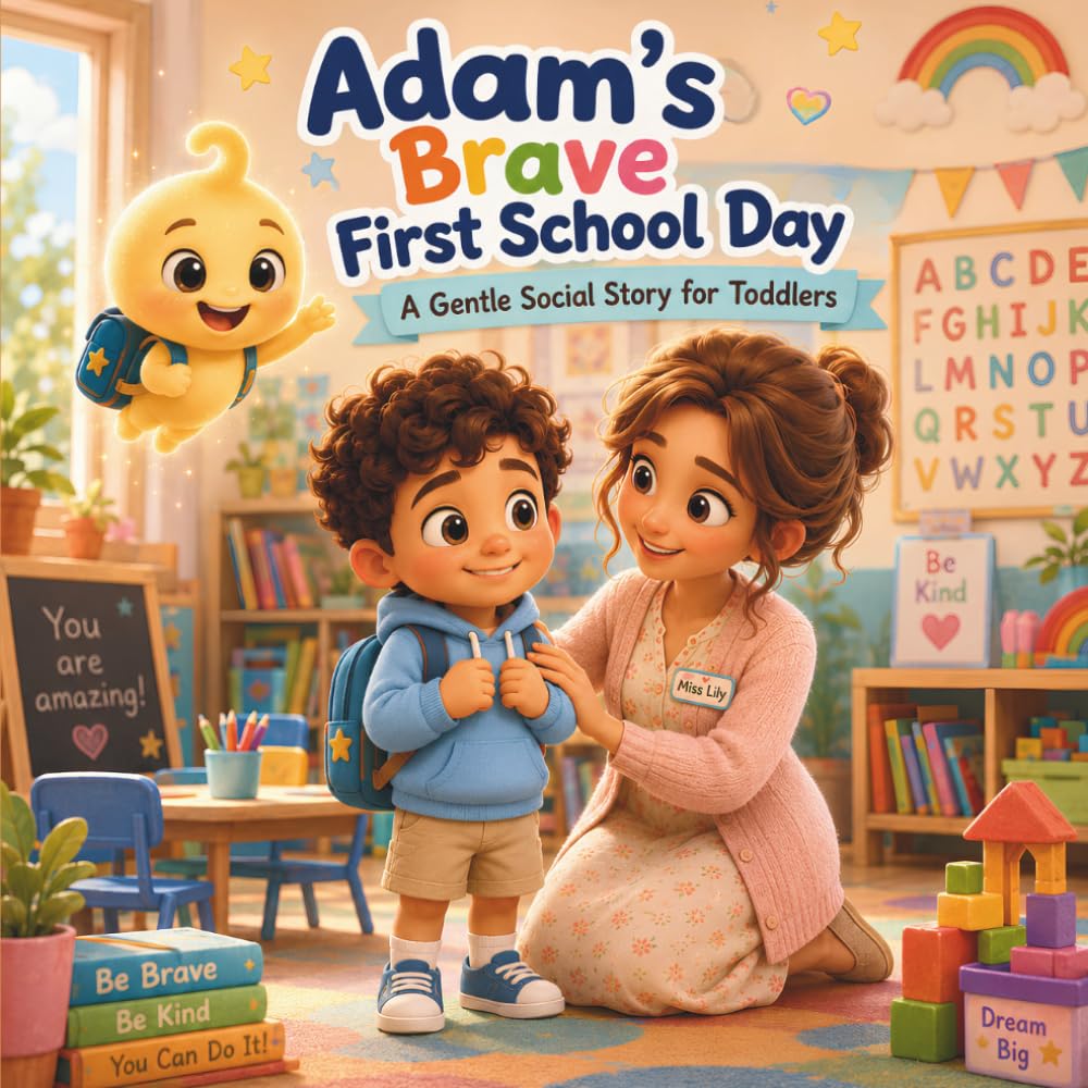 Adam’s Brave First School Day: A Gentle Social Story to Help Toddlers Feel Calm, Safe, and Confident at School (Adam's First Adventures)