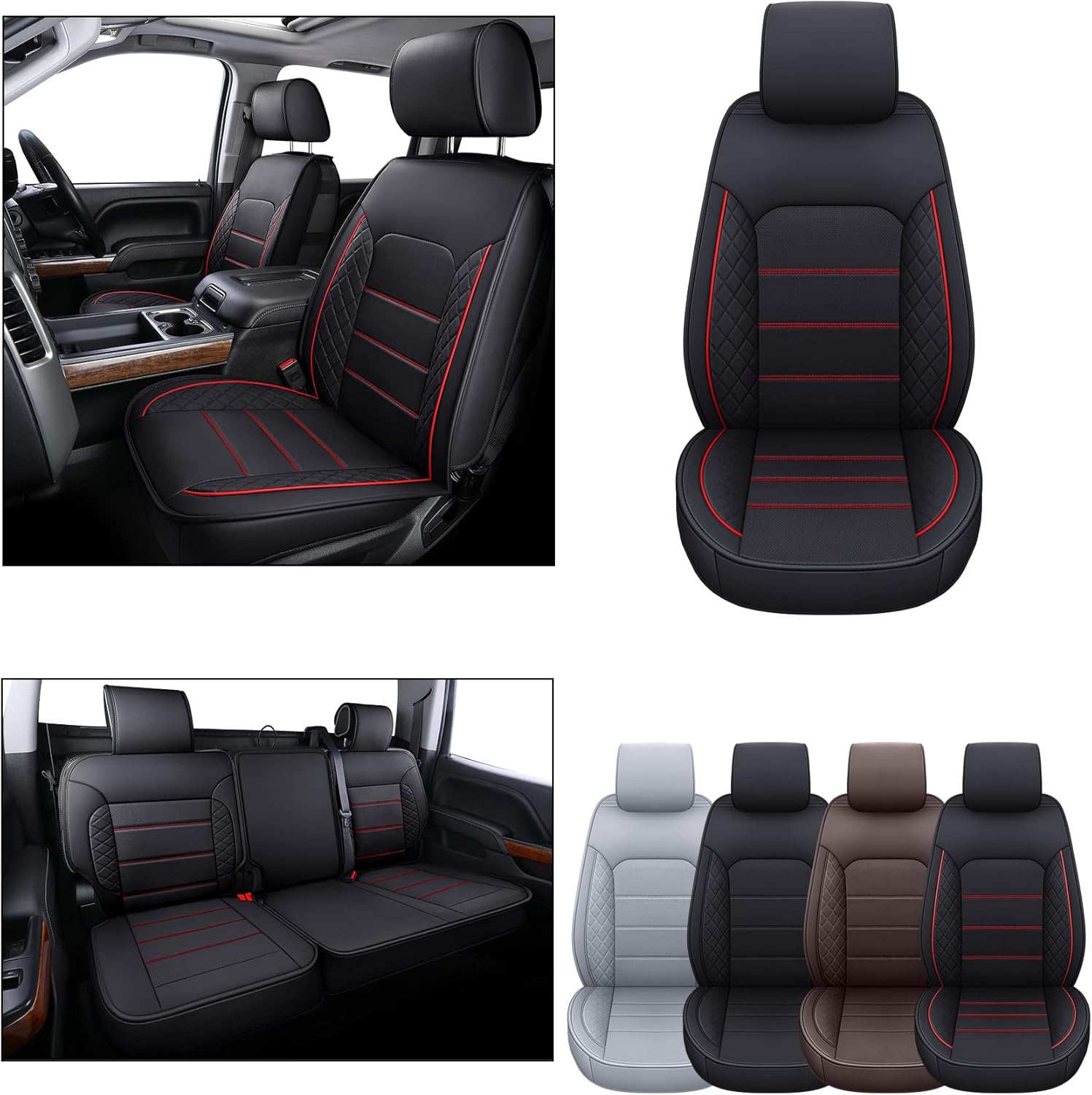 LUCKYMAN CLUB Chevy Silverado/Sierra X04S3 Seat Covers Full Set, Fit