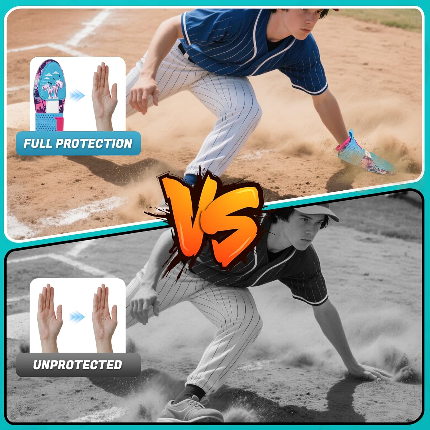 Baseball Sliding Mitt - Sliding Mitt for Youth - Drippy Drip Accessory Gingerbread Man, Coco, Scary HaHa - Softball