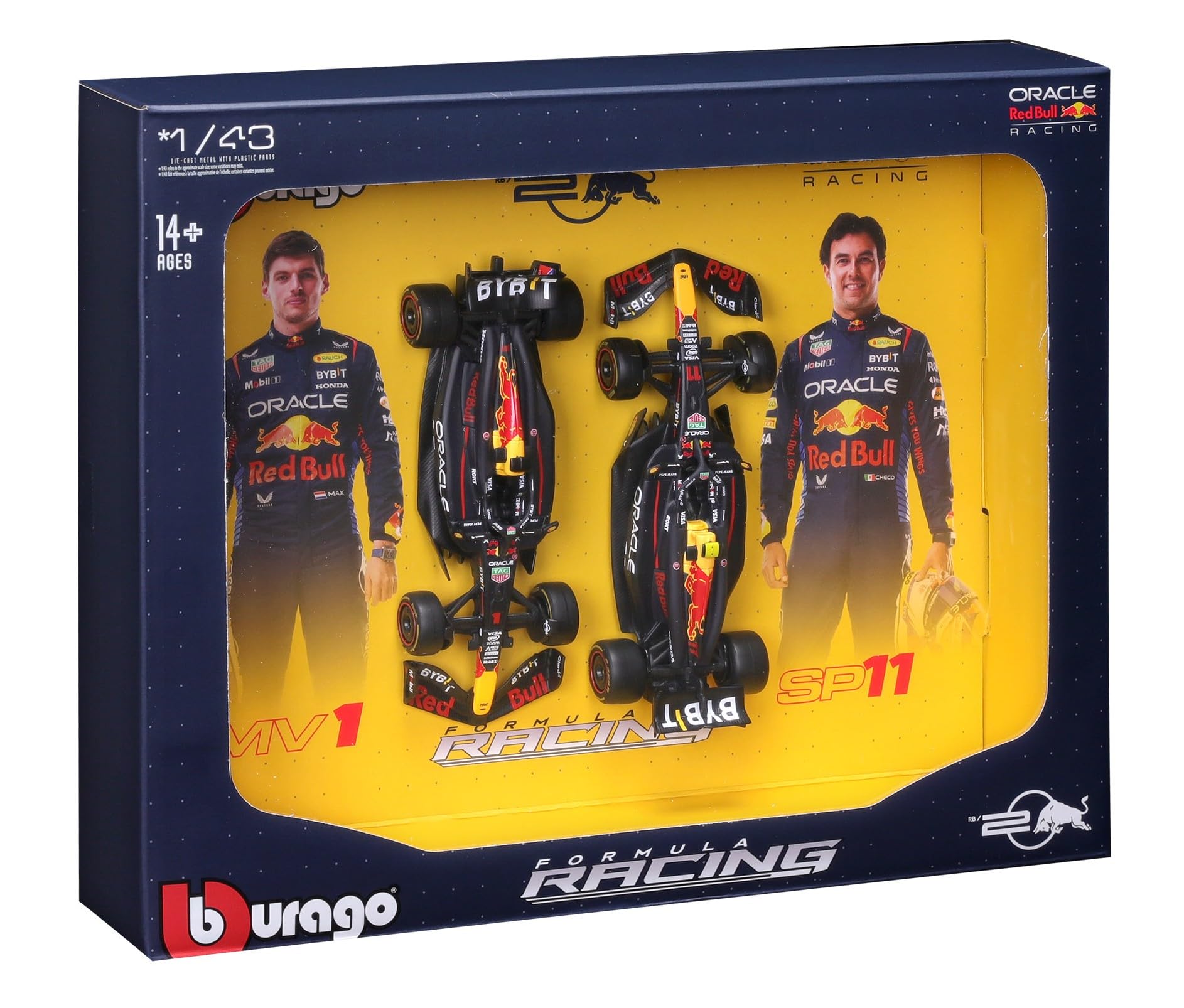 Bburago F1 Formula 1 RED BULL RACING RB20 (2024), VERSTAPPEN AND PEREZ 2 Pack, 1:43 Scale - Image 2