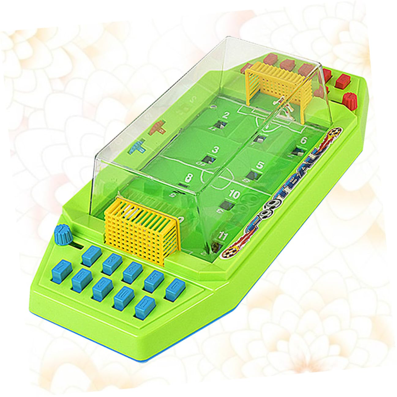Gioco Calcio da Tavolo Mini da Scrivania Verde in Abs per Ragazzo Ragazza | Doppio Confronto, Formato Compatto, senza Batteria, Gioco Educativo Controllo Mano-occhio