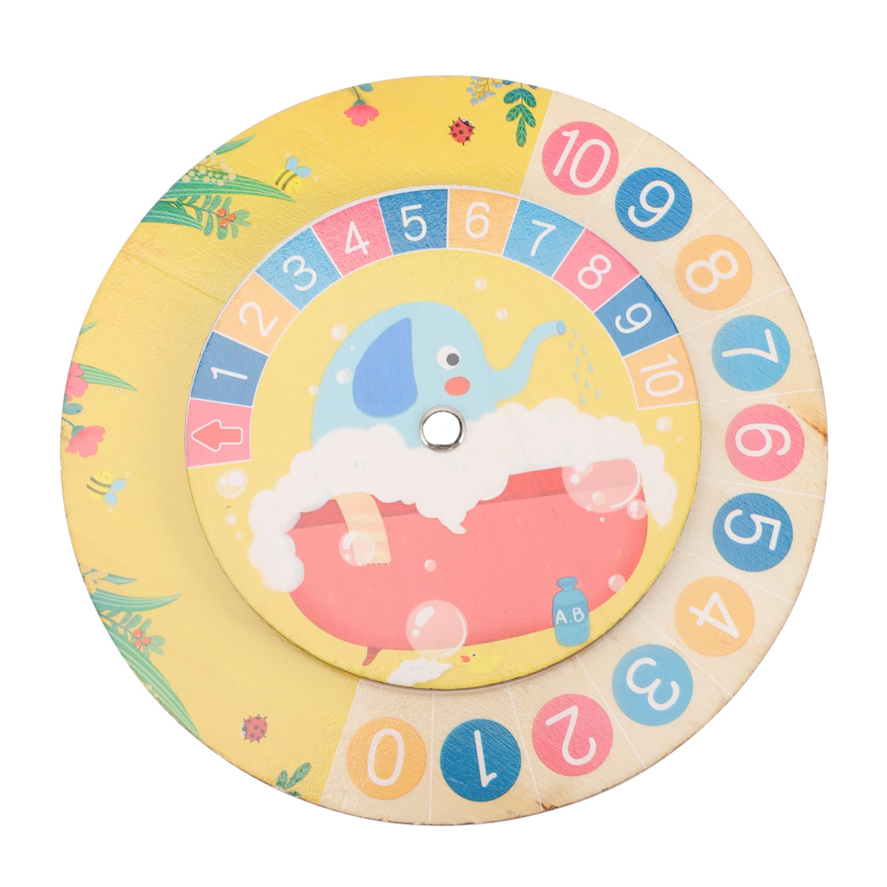 Zerodeko Montessori Wooden Teaching Clock for Educational Math Learning Tool Analog Clock Model for Time Telling for Classroom and Home Use Engaging Learning for