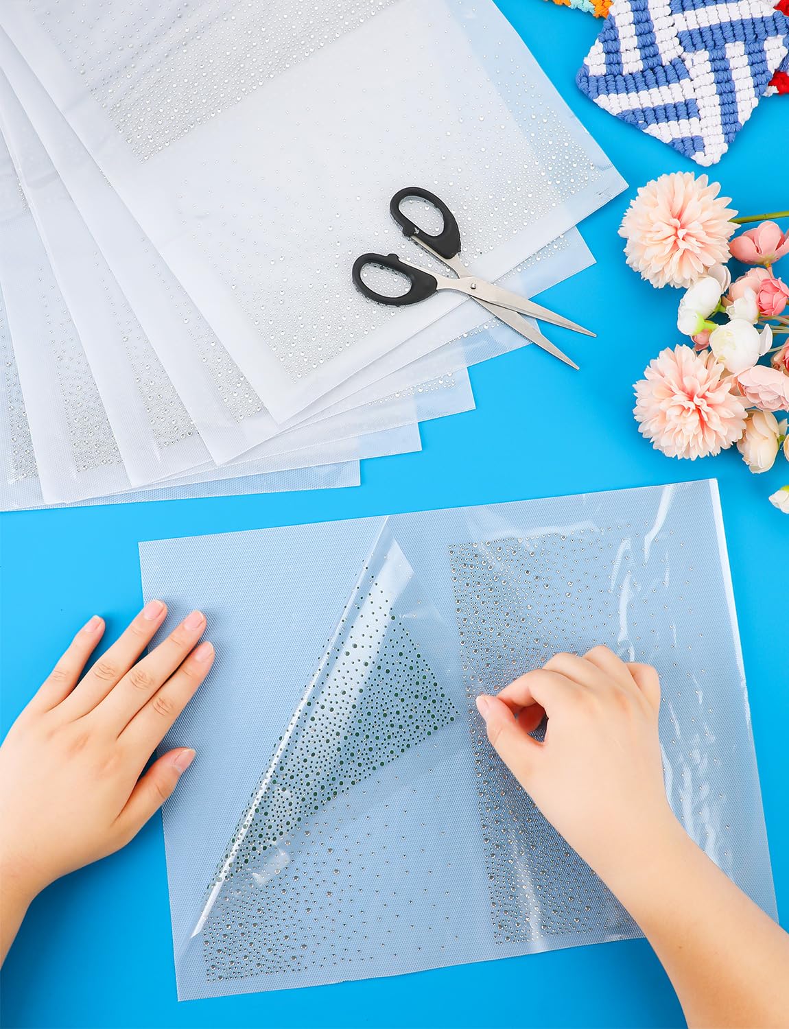 10 hojas de diamantes de imitación termoadhesivos para ropa, estilo moderno, con purpurina, termoadhesivos, parches de diamantes de imitación redondos planos para ropa, manualidades, decoración de