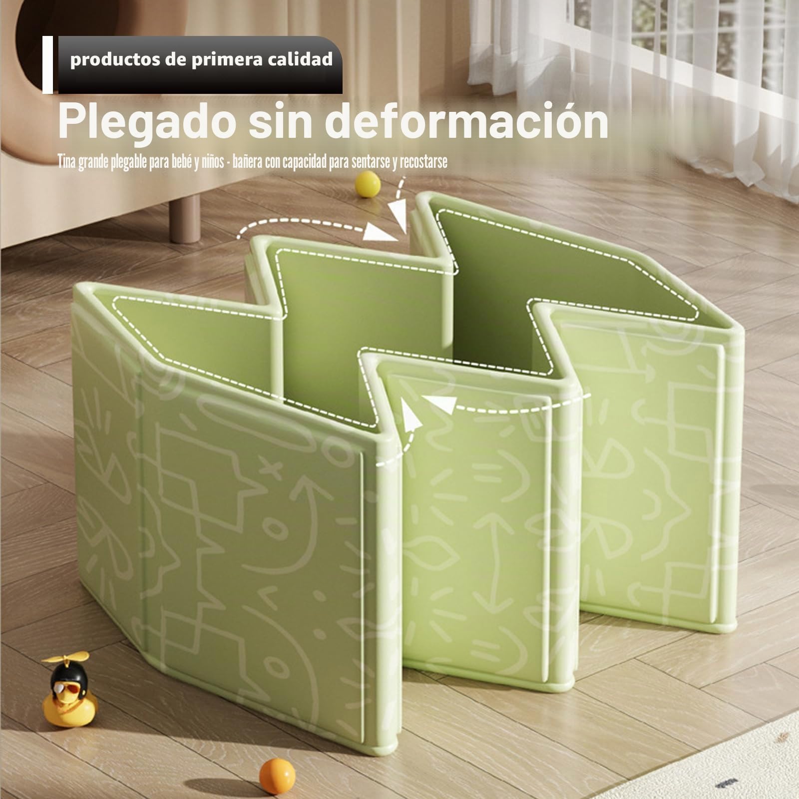 Bañera Plegable Bebé, Bañera Infantil Grande Bañera Bebé Bañera Plegable Portátil Bañera Plegable Bañera, Bañera Infantil Para La Ducha, Ahorro De Espacio Rectangular Ideal Para Baño Caliente Baño