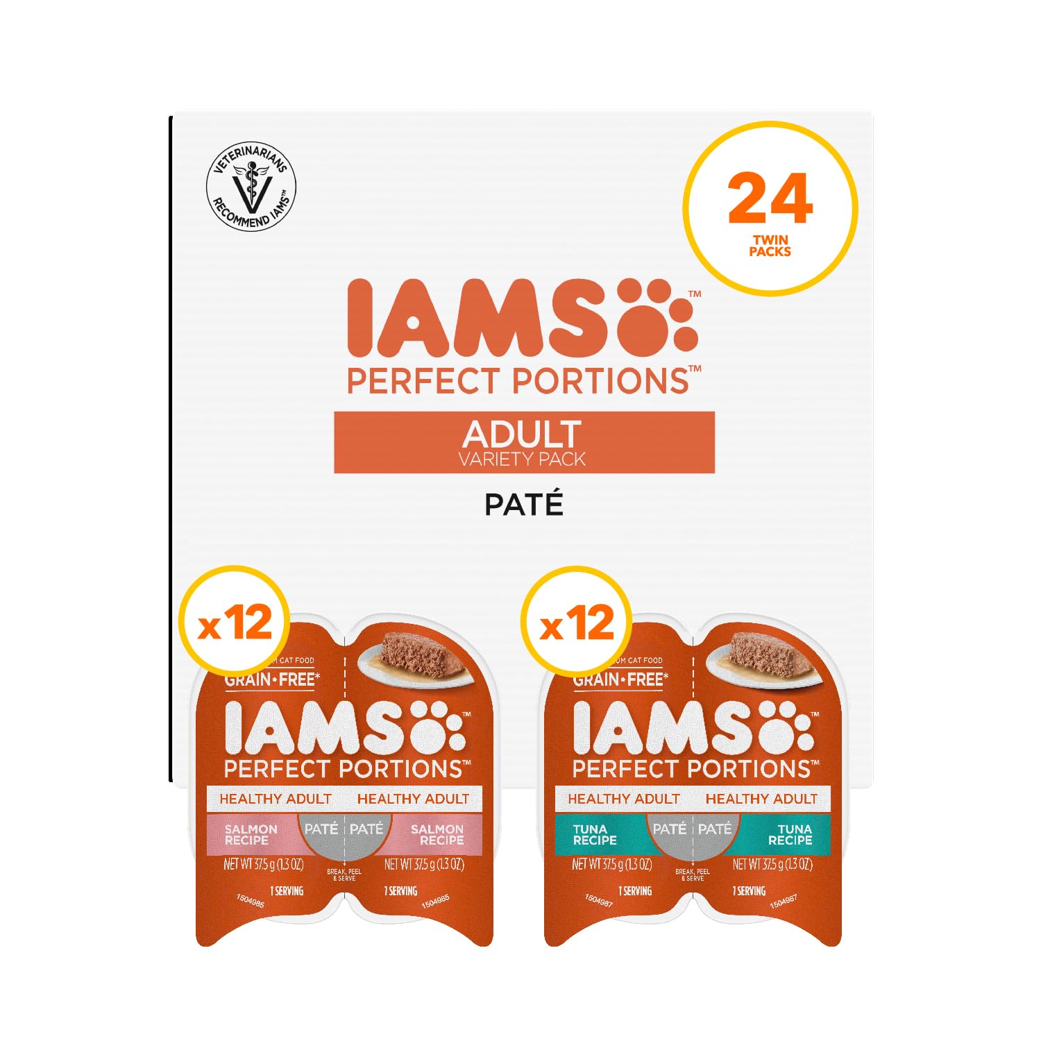 IAMS Perfect Portions Sensitive Digestion Salmon and Tuna Pate