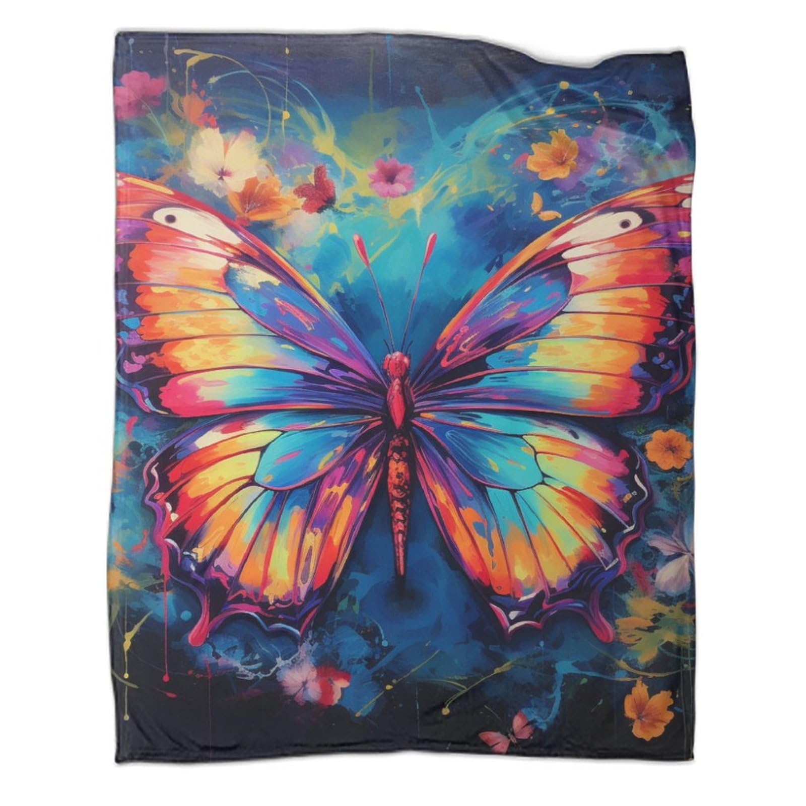 Couverture chaude et douce motif papillon symbole de sérénité