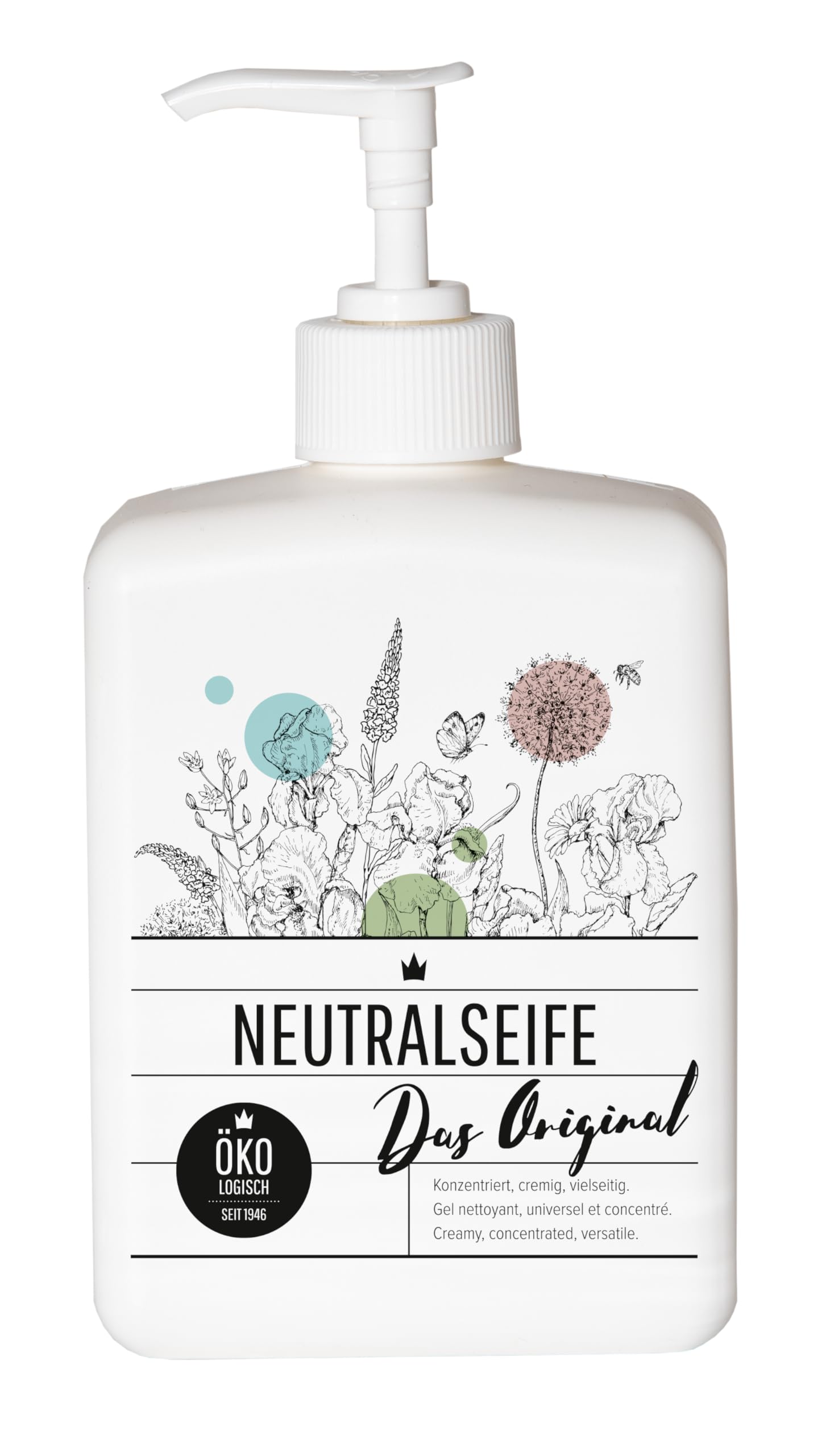 Neutralseife - Das Original, Allzweckreiniger, 5 kg Eimer mit Dosierpumpe und Spender, Start-Set