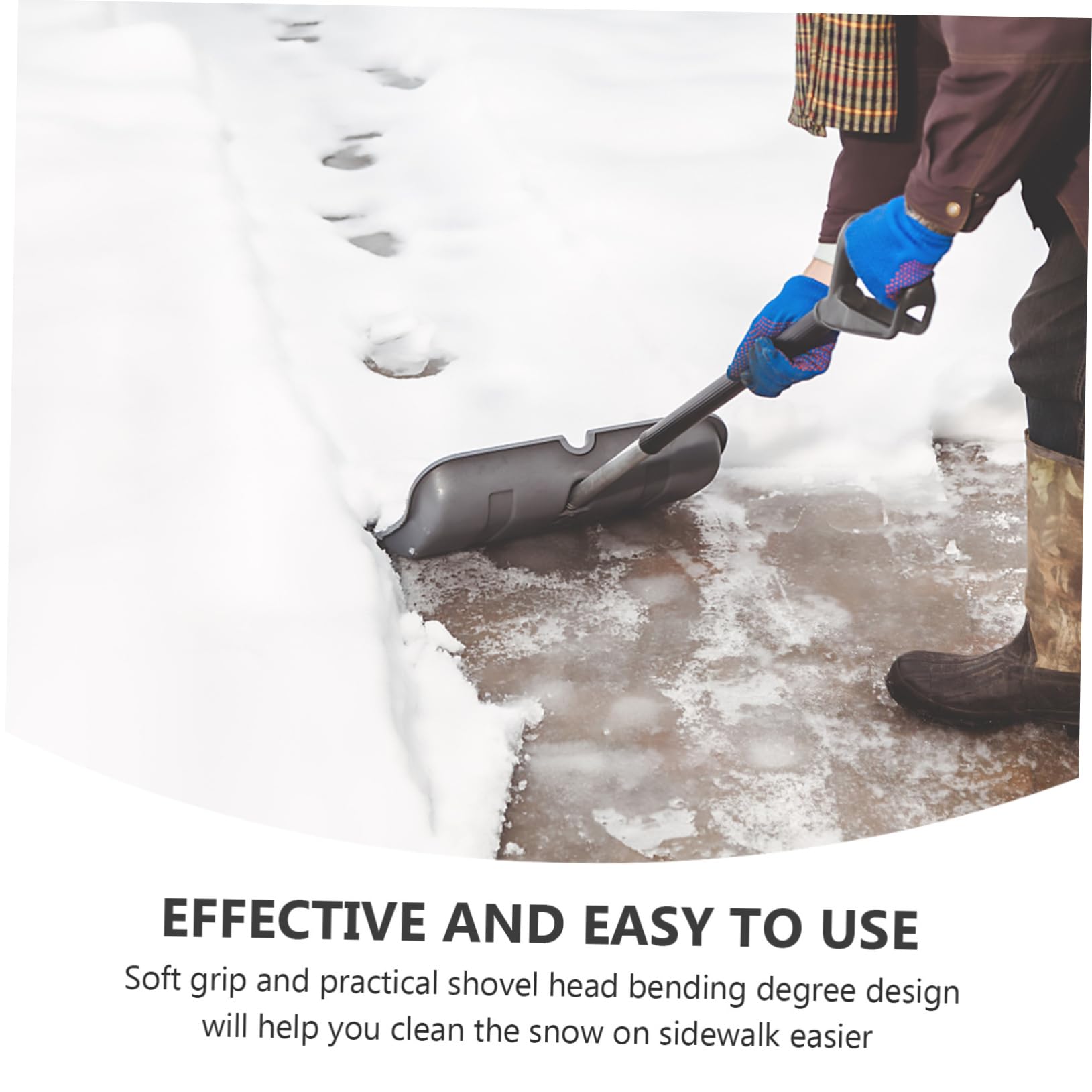 BESPORTBLE Snow Broom Snow Scraper Snow Ice White Car Plastic Snow Shovel