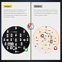 Vista 3 de Nilight 4 pulgadas redondas luces traseras de remolque con ojales de montaje empotrado, enchufes con soportes de montaje, 2 piezas, luces de giro