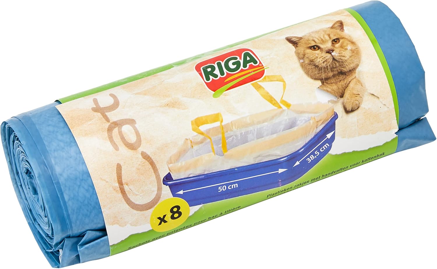 Riga 8 Bags with Plastic Handle for Cat Litter