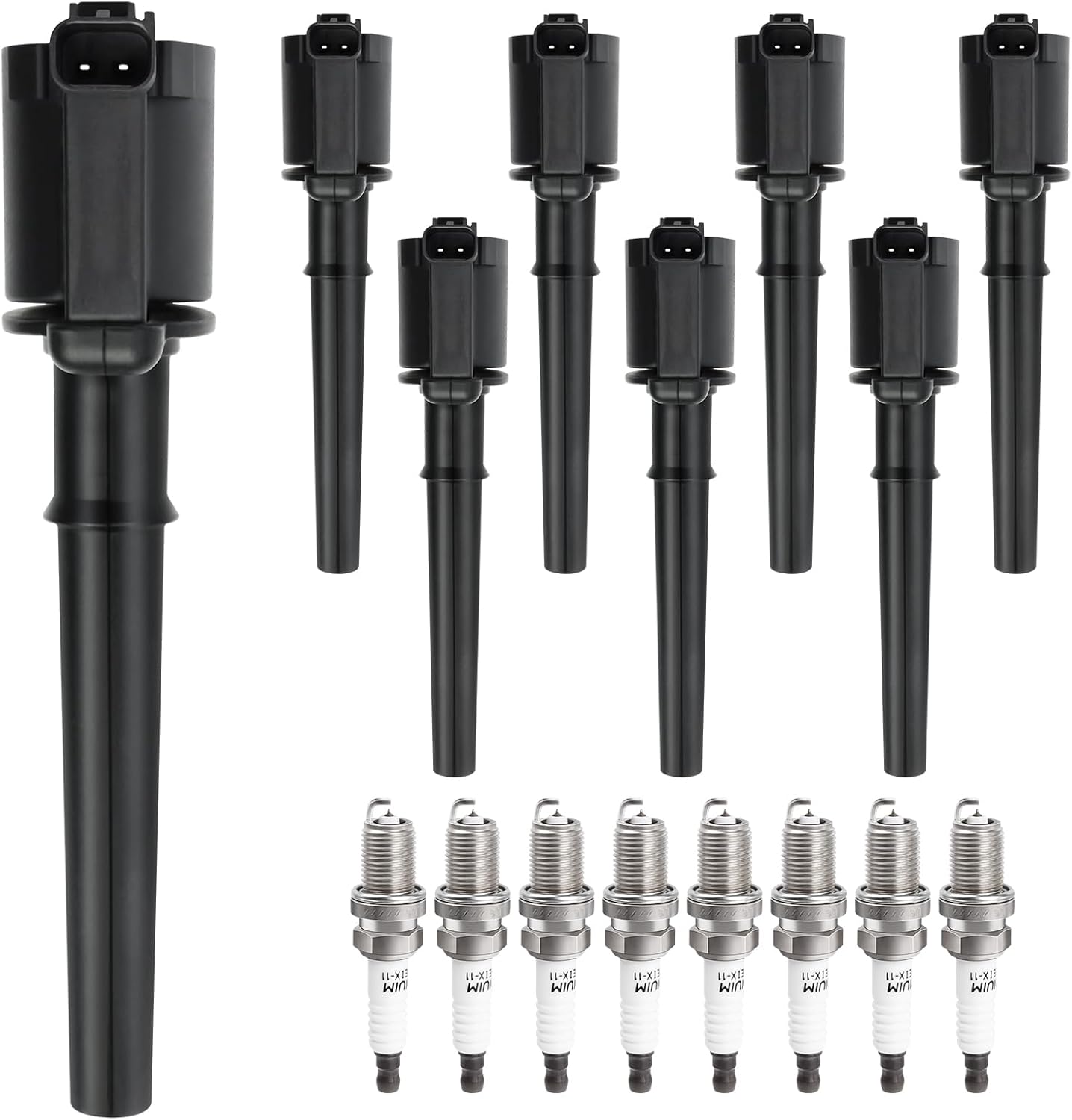 Ignition Coil Packs Spark Plugs fit for V8 4.6 5.4 1999 2000 2001 2002 2003 2004 Ford Mustang Lincoln Navigator Aviator Continental Mercury Marauder Panoz Esperante, UF191, Set of 8