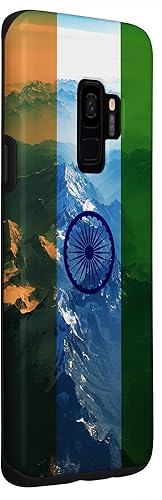Miniatura 3 de Galaxy S9 Snowy Mountains India Flag - Funda de orgullo indio