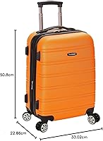 Vista 220 de Rockland - Maleta de viaje Melbourne, rígida y expandible, con ruedas giratorias, Azul