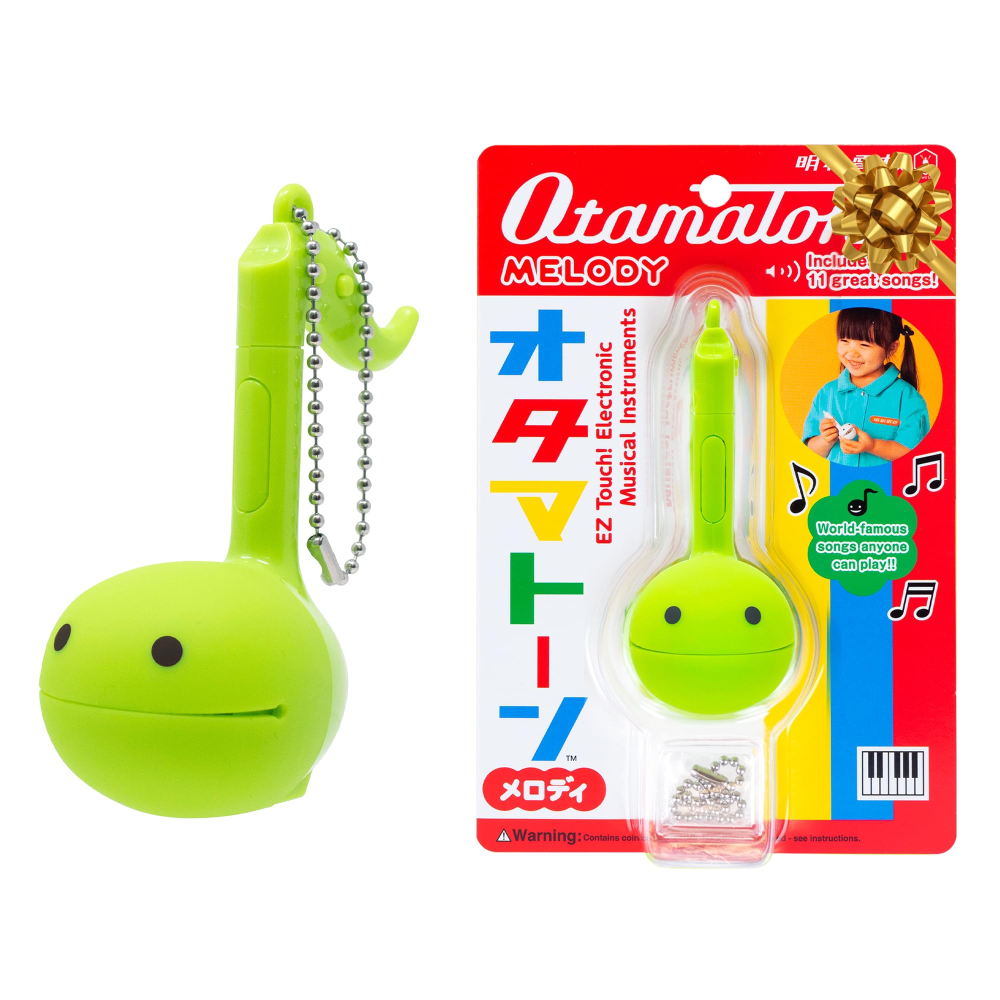 Melody Series Japanese Electronic [Mini Size] Musical Toy [11 Pre-Programmed Songs] Portable Synthesizer from Japan by Maywa Denki [English Instruction], Lime