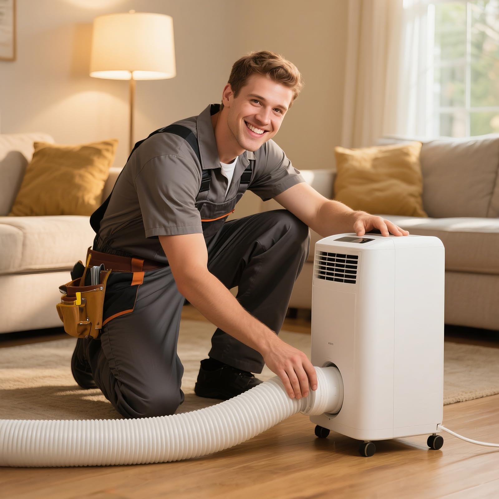 Escape de manguera de aire acondicionado portátil: reemplazo universal de escape de CA de 5.9 pulgadas (6 pulgadas) de diámetro de longitud a 6.56 pies en sentido antihorario  piezas de aire 7