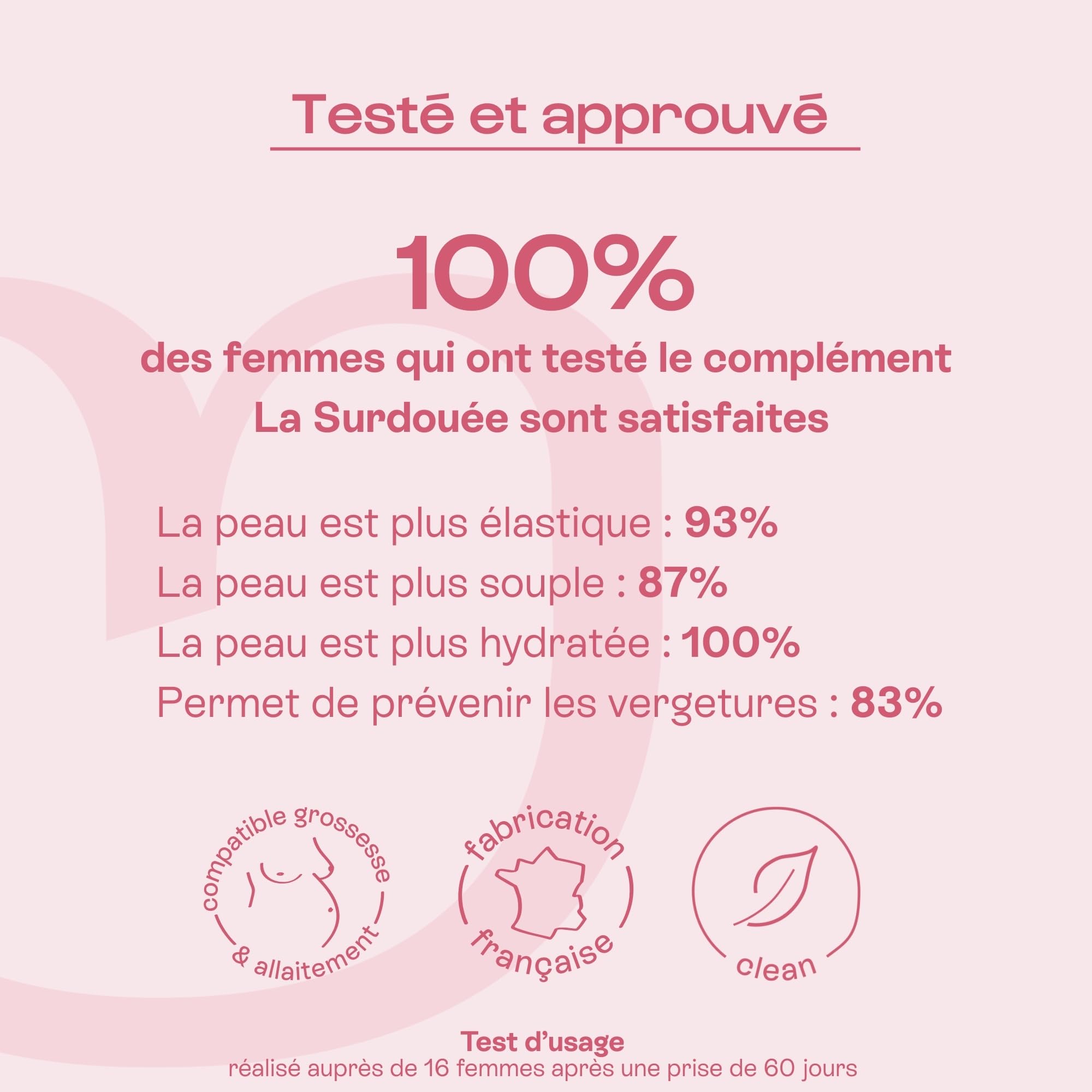 OMUM - Duo In&Out Vergetures - La Surdouée huile + La Surdouée complément alimentaire - Traitement vergetures, peau souple et élastique - Pour les futures mamans et femmes allaitantes - Vegan