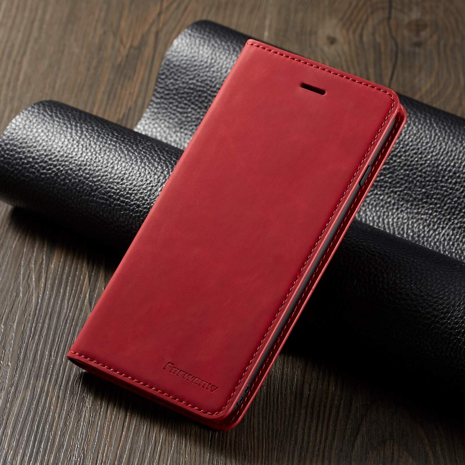 EYZUTAK Custodia A Portafoglio Per IPhone 7 Plus/8 Plus | Pelle PU Verde Scuro Con Chiusura Magnetica, Cavalletto E Slot Per Carte