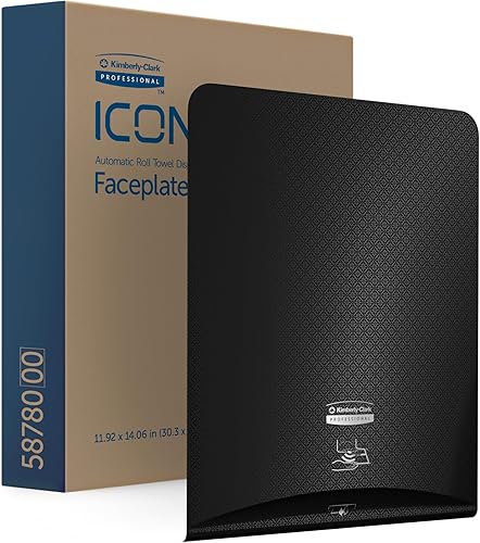 Miniatura 9 de Kimberly-Clark Professional ICON - Placa frontal dispensadora (58770), diseño de mosaico blanco, para dispensadores automáticos de toallas de papel