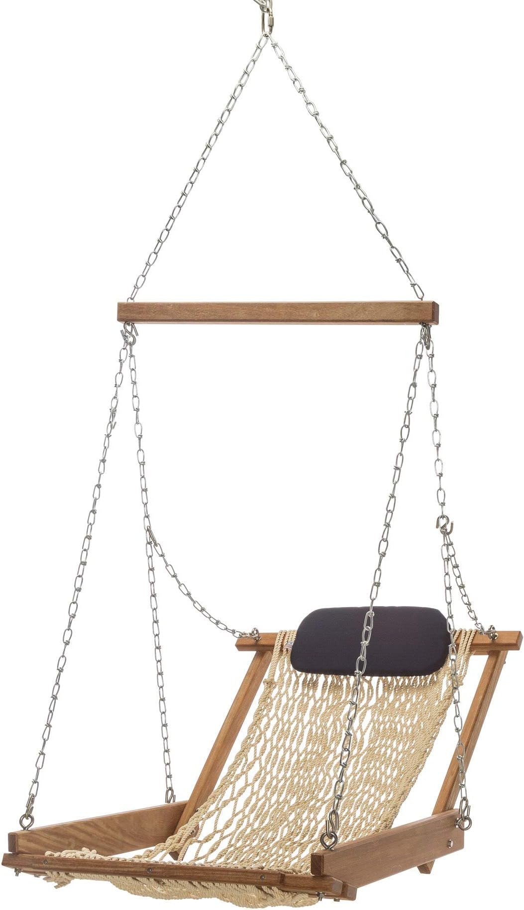 Nags Head Hammocks Cumaru Hanging Hammock Chair, Oatmeal DuraCord
