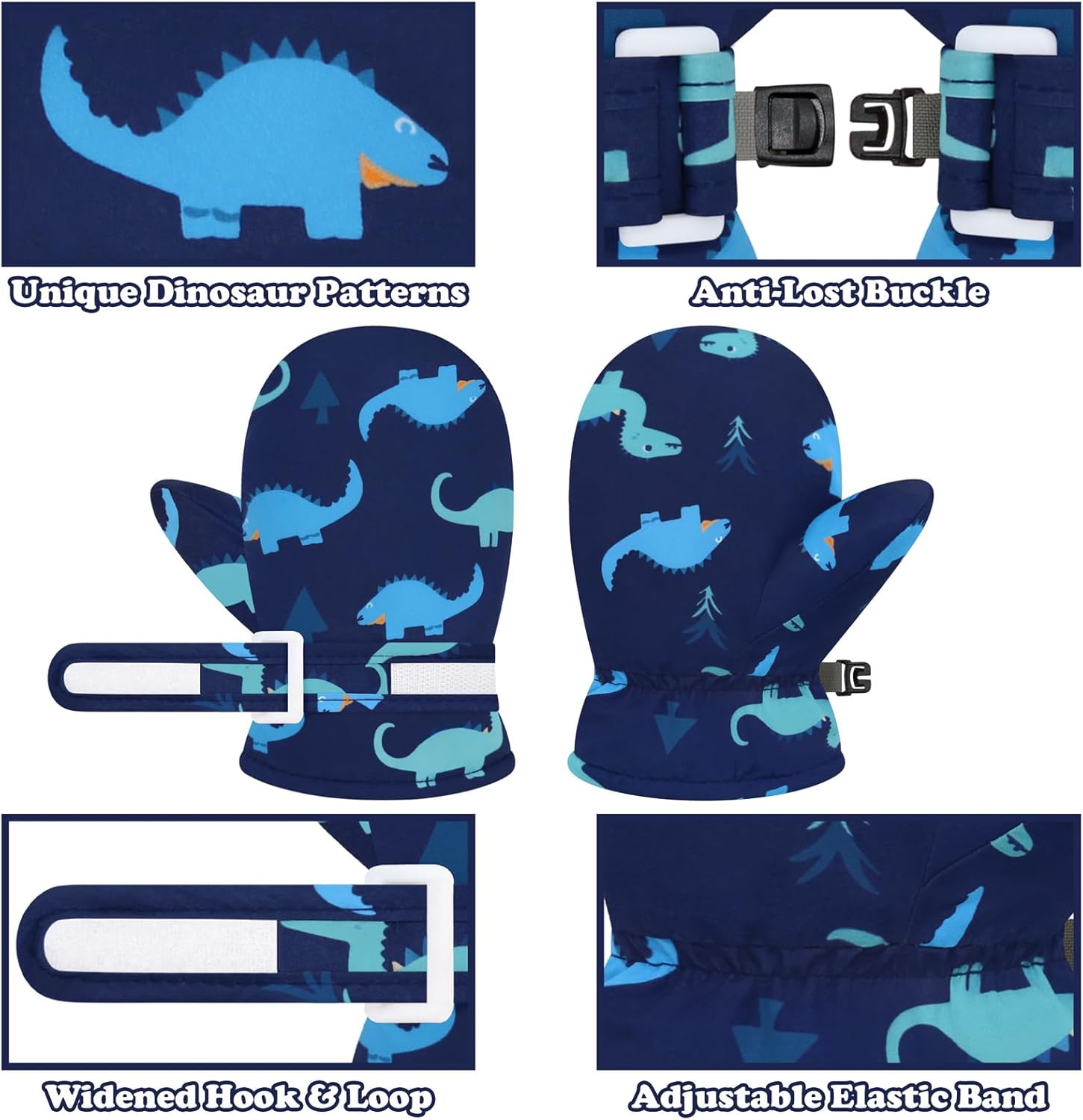 Sarfel Toddler Snow Mittens Toddler Waterproof Gloves Baby Winter Mittens Infant Mittens Toddler Ski Gloves Baby Snow Gloves - Image 5