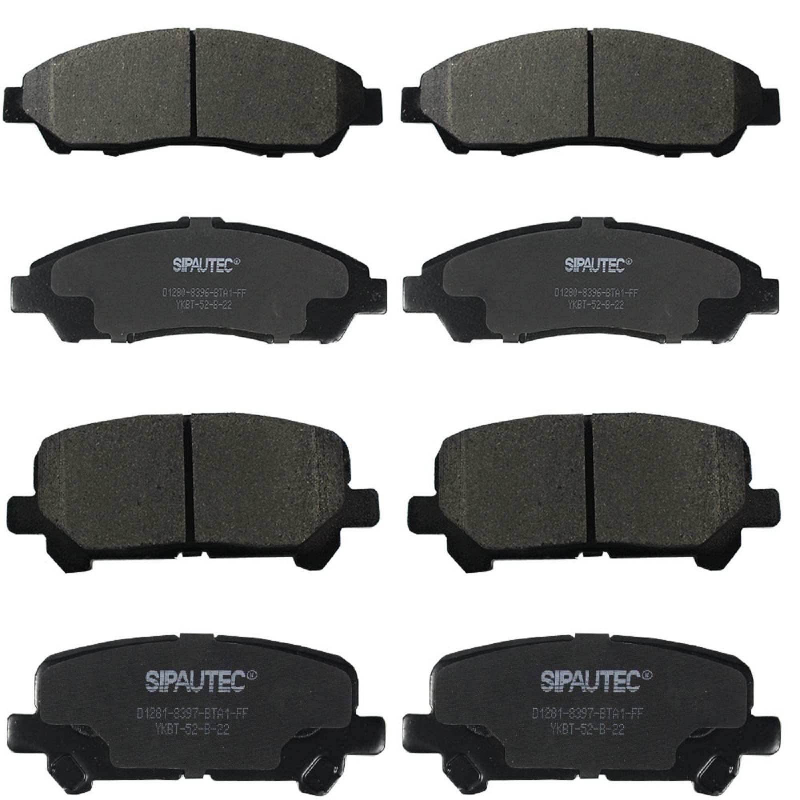 SIPAUTEC Front and Rear Ceramic Brake Pads