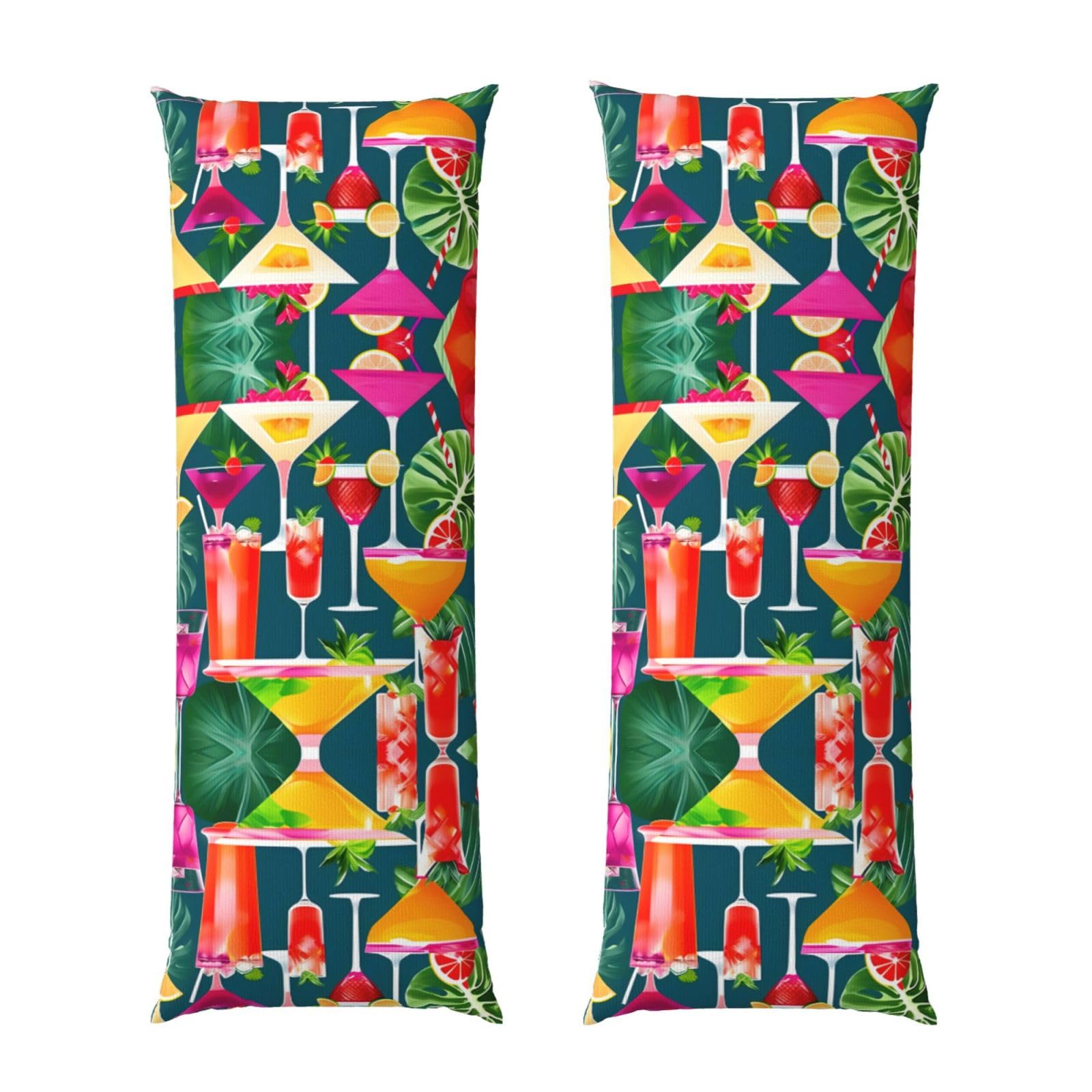 Housse de coussin de corps cocktail tropical pour vos soirées cocooning et nuits d'été fraîches