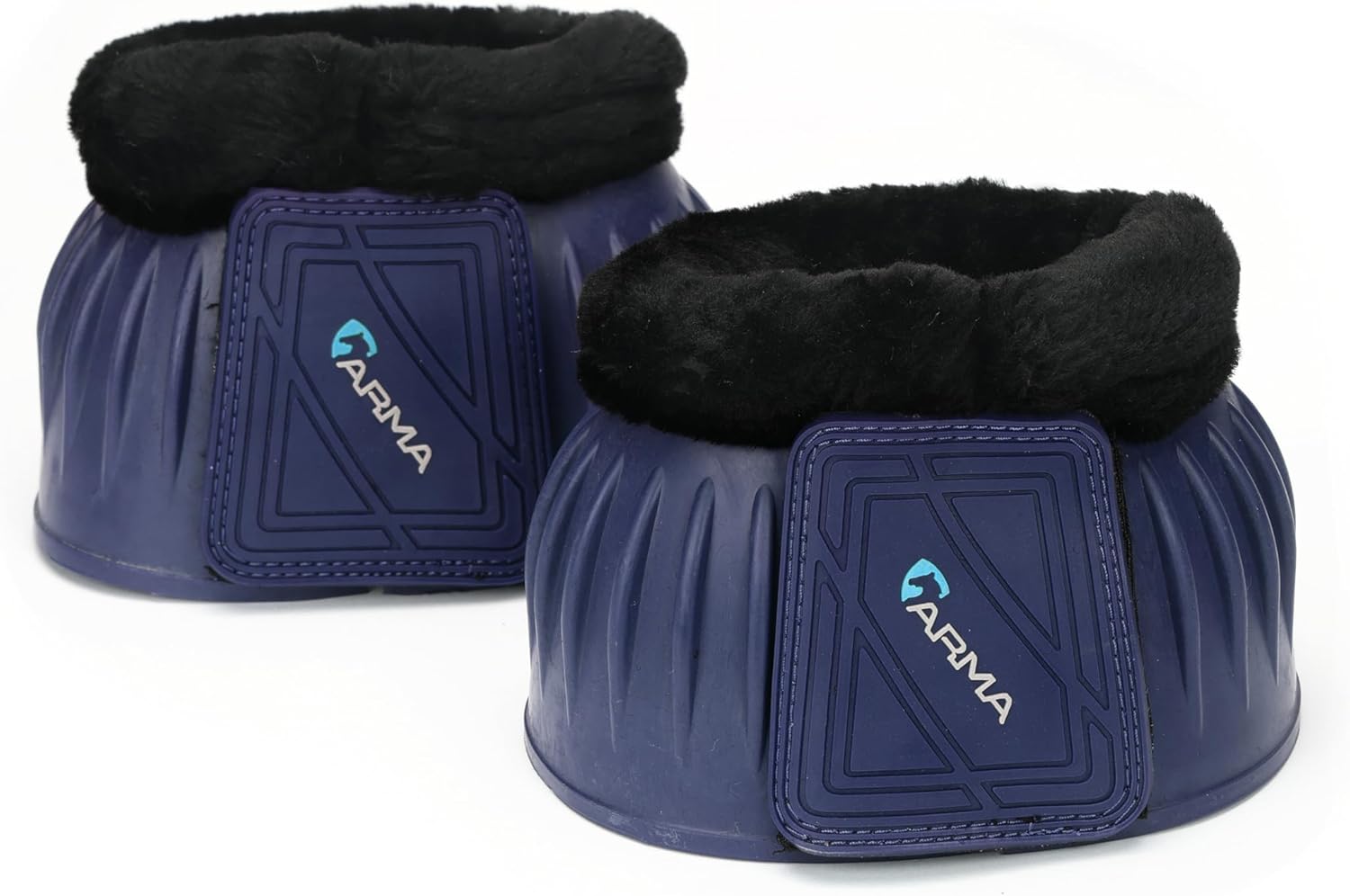 Shires ARMA Fleece Trim Bell Boot (Black, Pony)