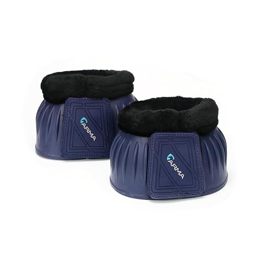 Shires ARMA - Bota acampanada con ribete de forro polar (azul marino, talla X-Full)