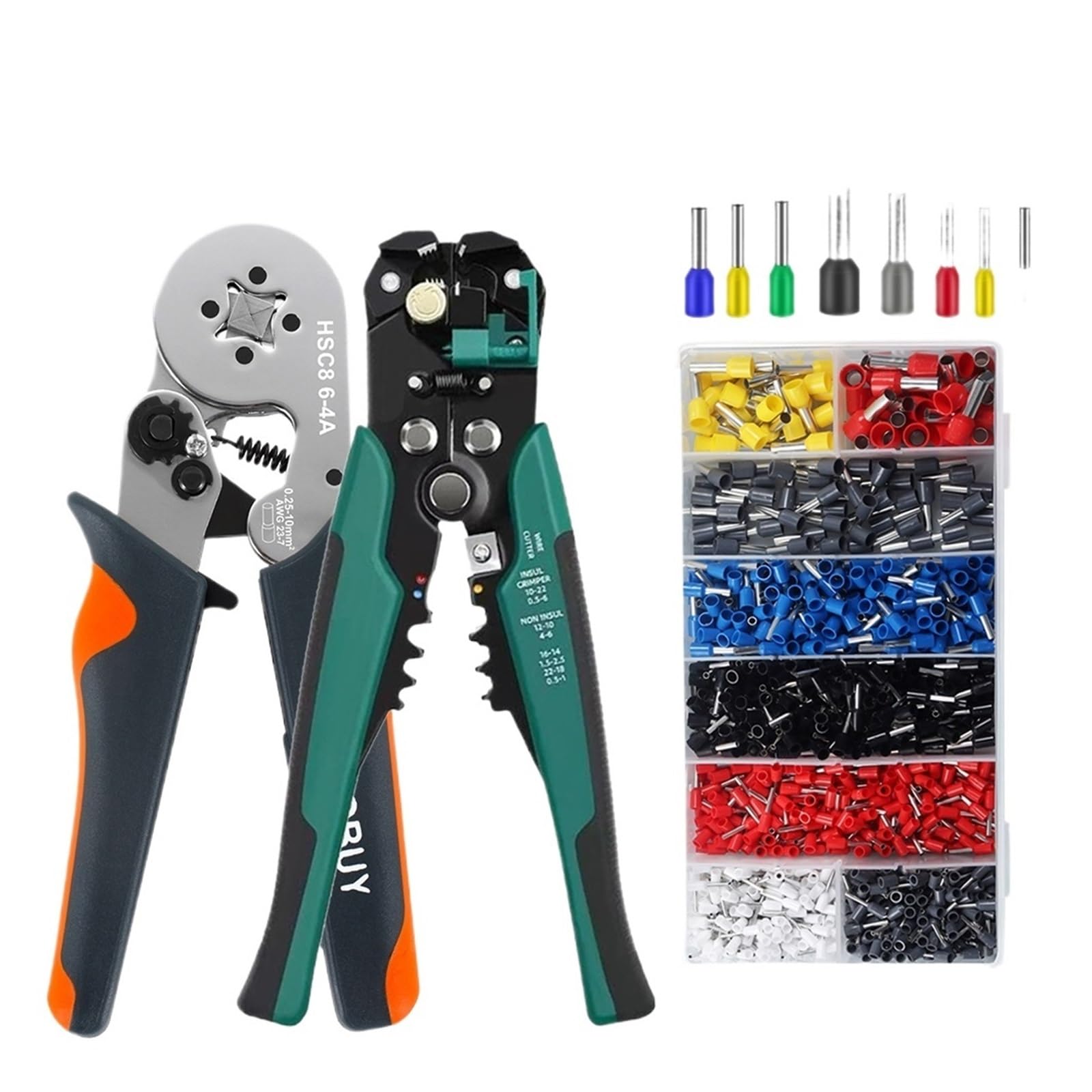 Alfbfpubxz 6-4 Bxq 1200Pcs Hsc8 6-4/6-6 Tubular Terminal Ratchet Crimping Pliers
