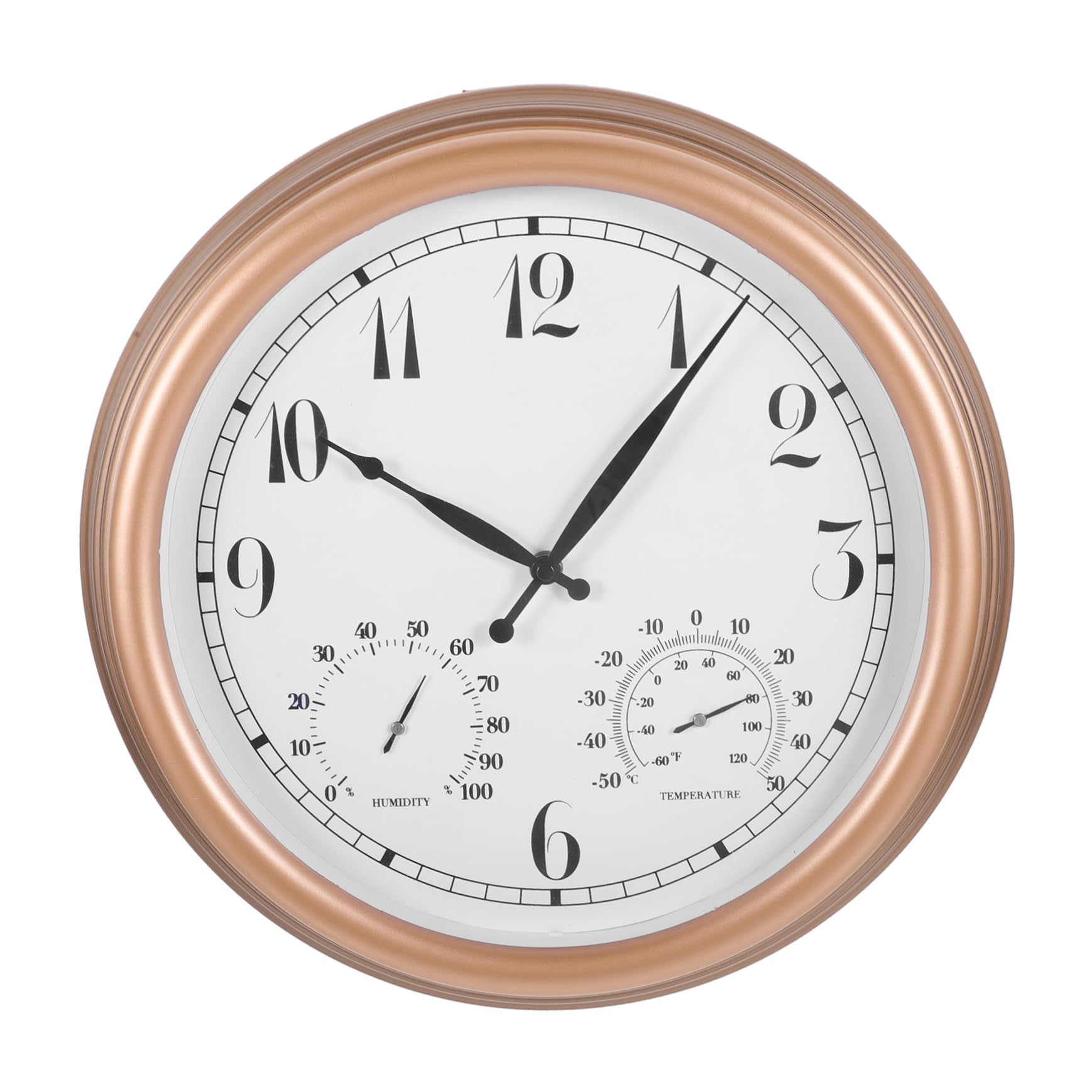 Thermomètre numérique en verre avec cadran d'horloge pour terrasse